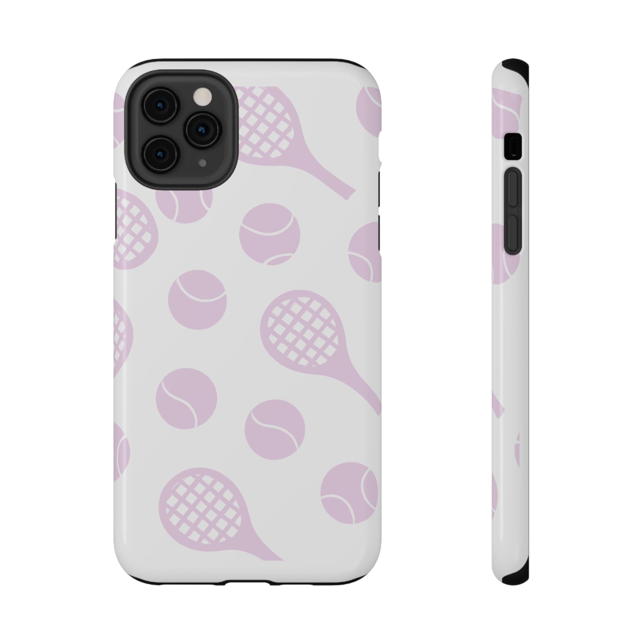 Tennis Impact-Resistant Phone Case — Pink Rackets & Balls