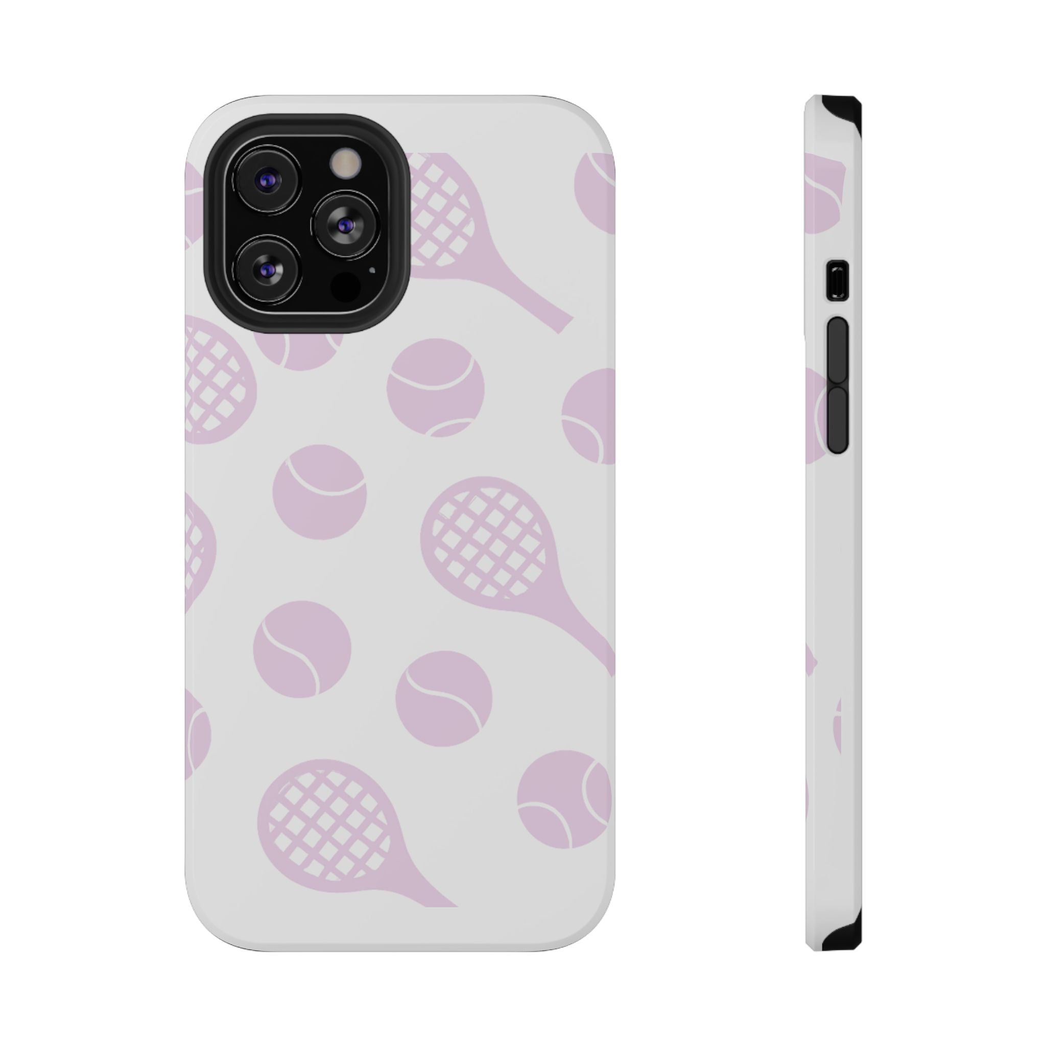 Tennis Impact-Resistant Phone Case — Pink Rackets & Balls