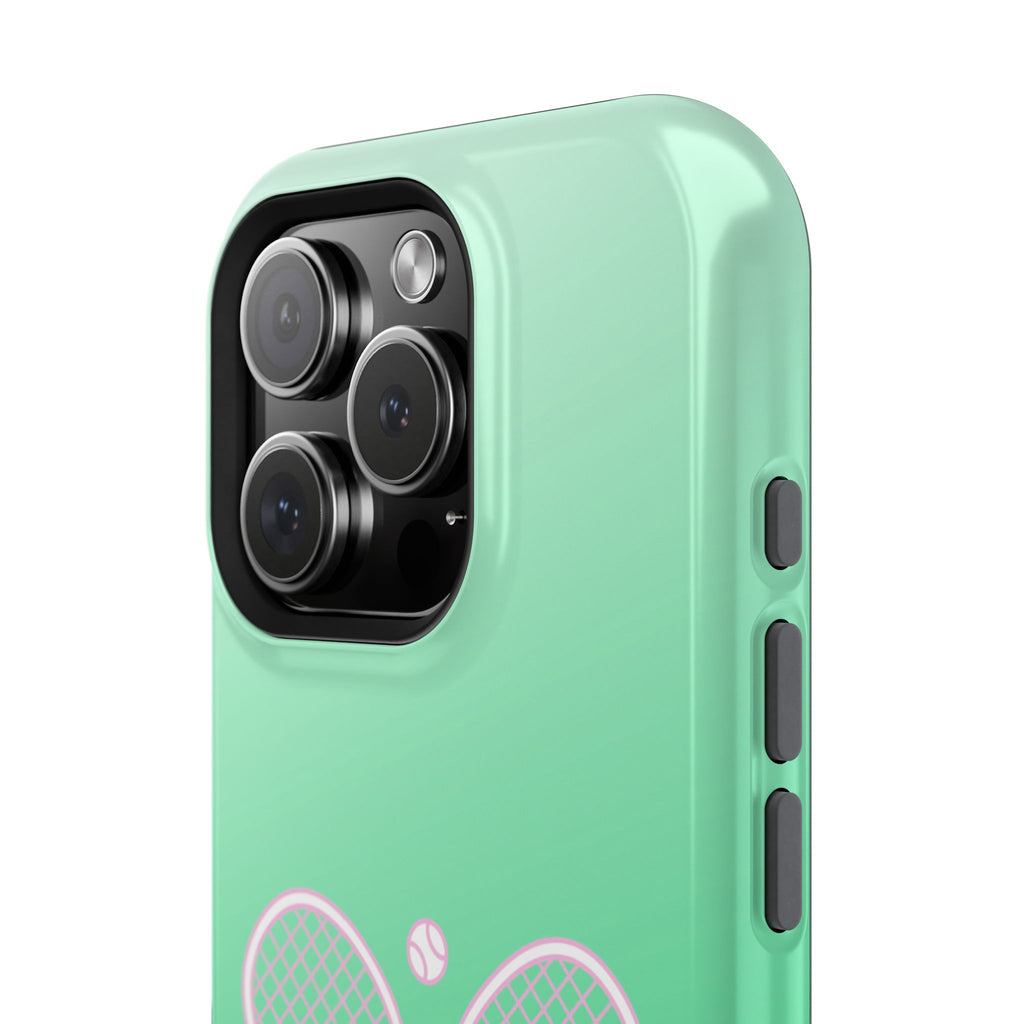 Tennis Impact-Resistant Phone Case — 'Forty Love', Green Gradient