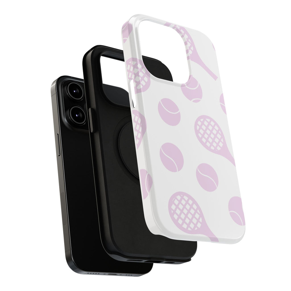 Tennis Impact-Resistant Phone Case — Pink Rackets & Balls