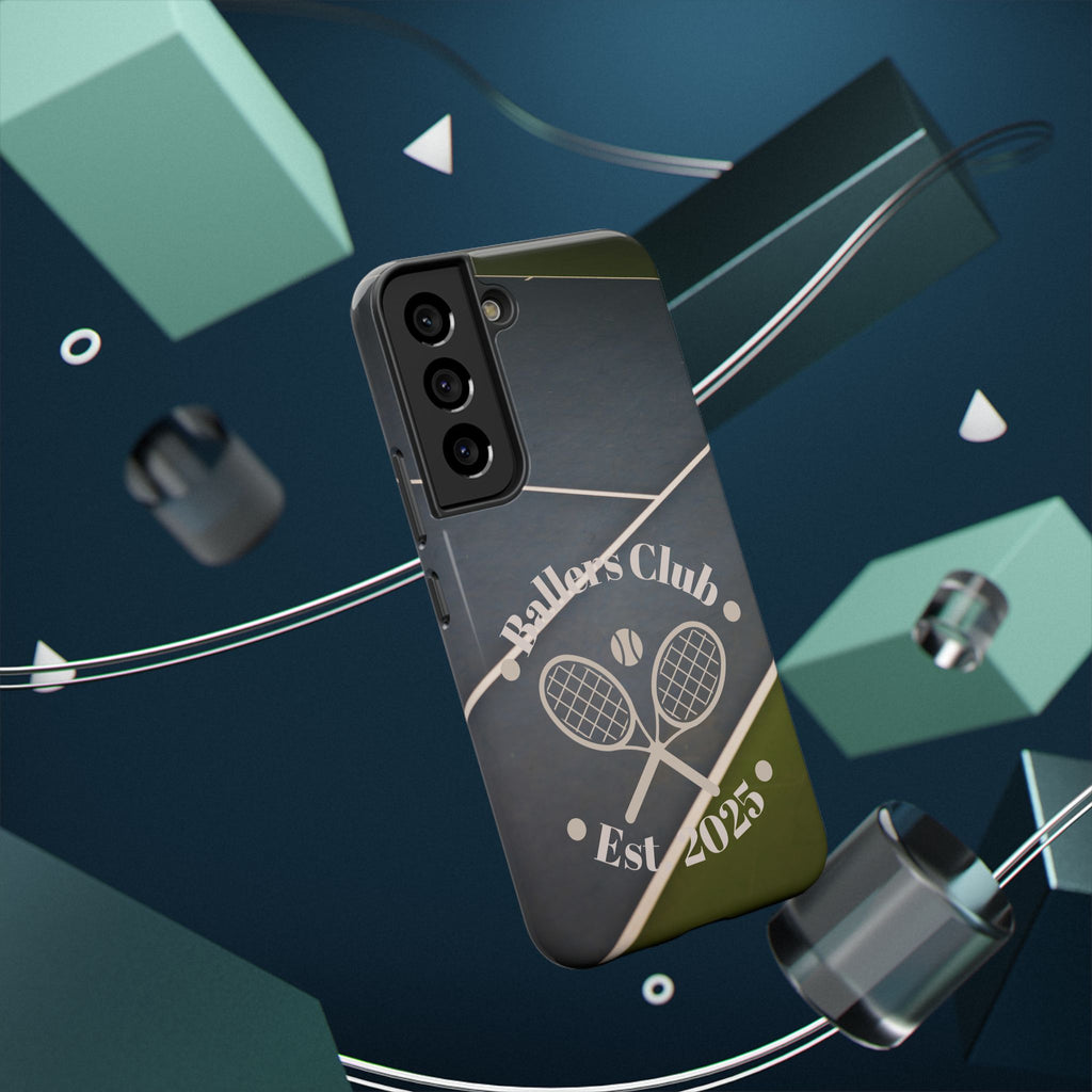 Tennis Impact-Resistant Phone Case — 'Ballers Club Est. 2025' Protective Cover
