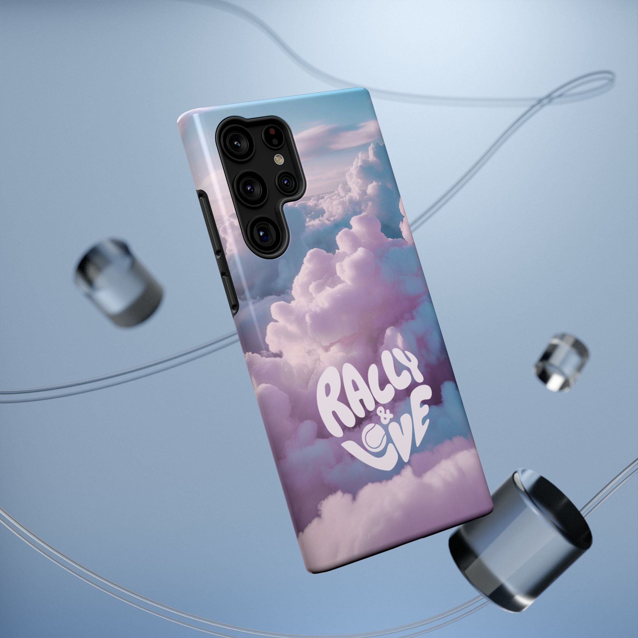 Impact-Resistant Phone Case — "Rally & Love" Clouds/Love in the Air