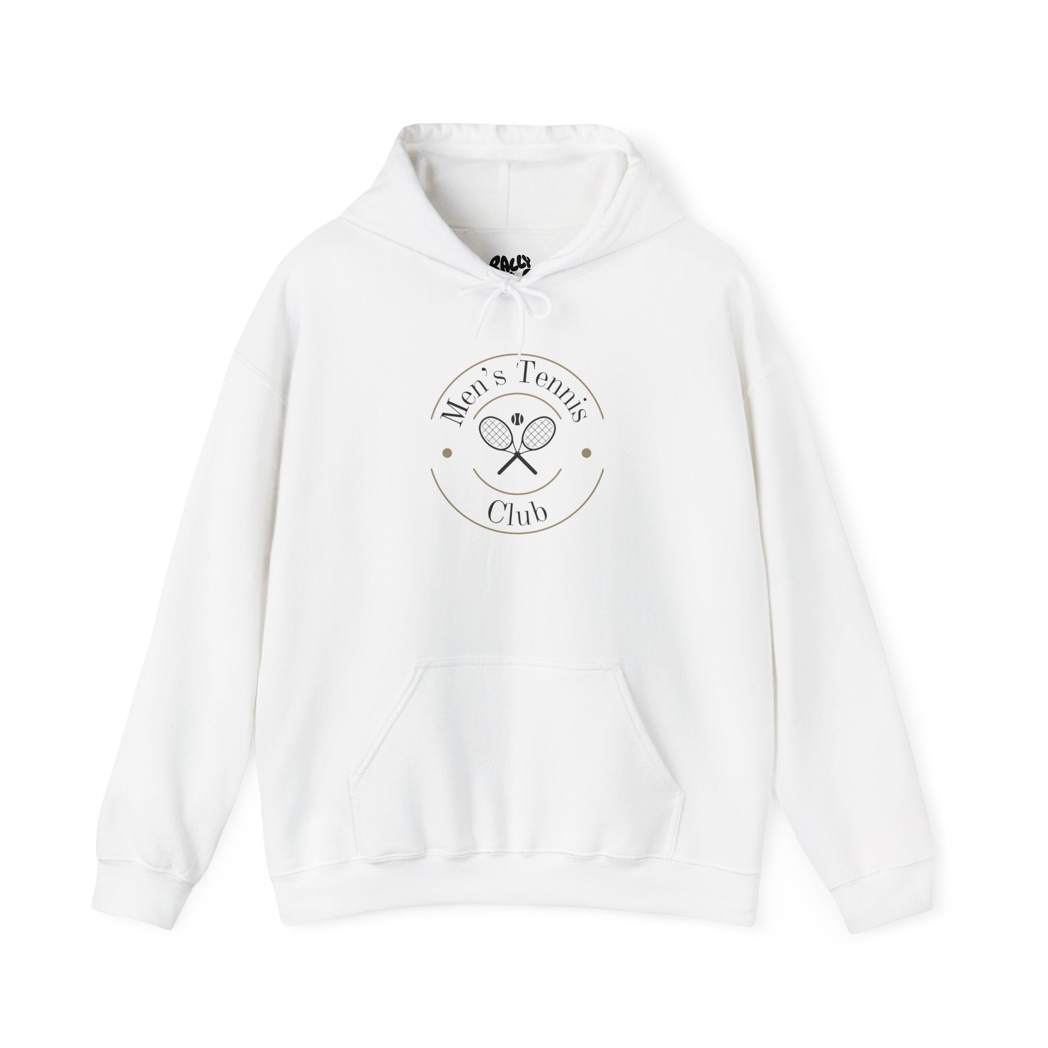 Men's Hoodie Sweatshirt — 'Men's Tennis Club' Minimal Racket Logo Pullover