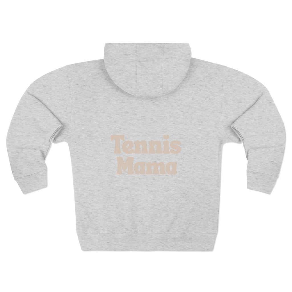 Women's Zip Hoodie — 'Tennis mama' Zip Hoodie sweatshirt (tan)