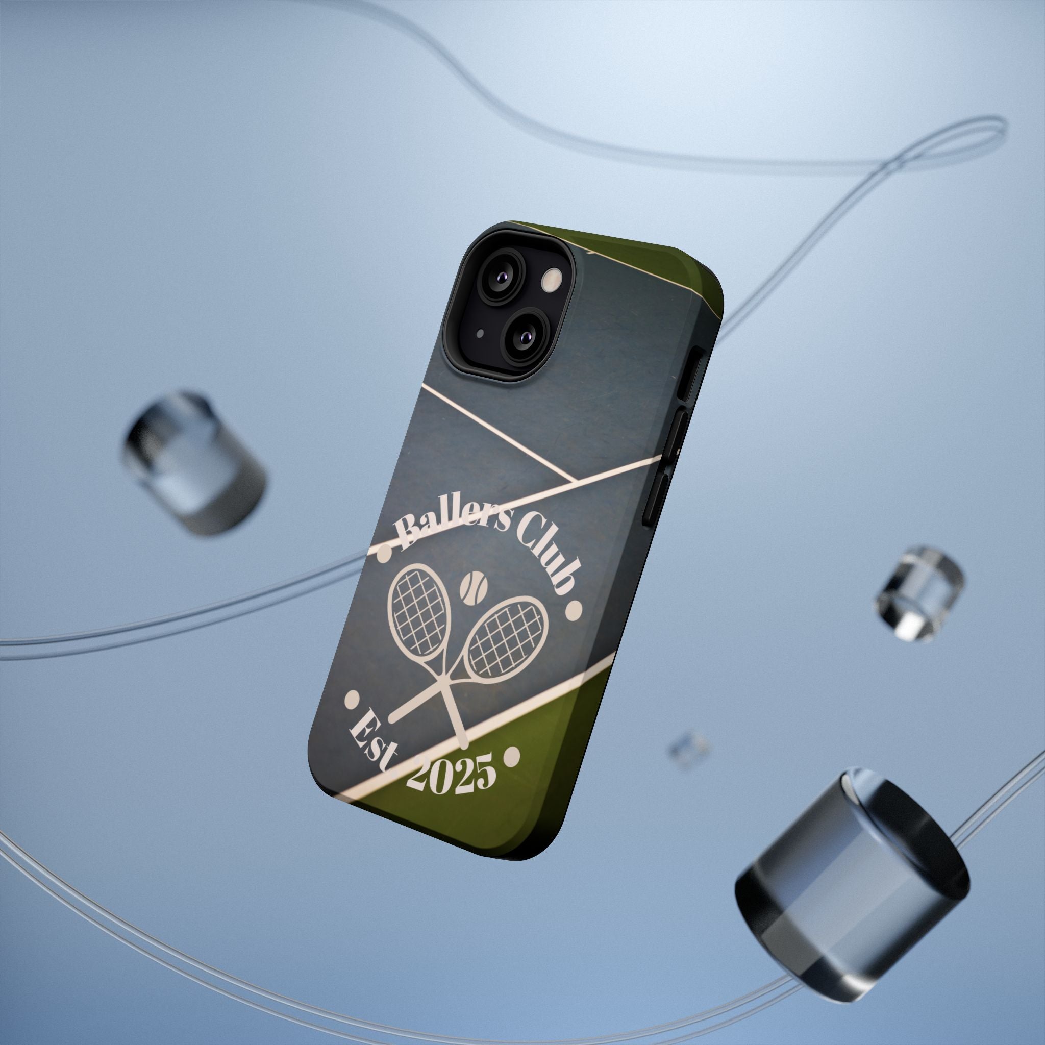 Tennis Impact-Resistant Phone Case — 'Ballers Club Est. 2025' Protective Cover