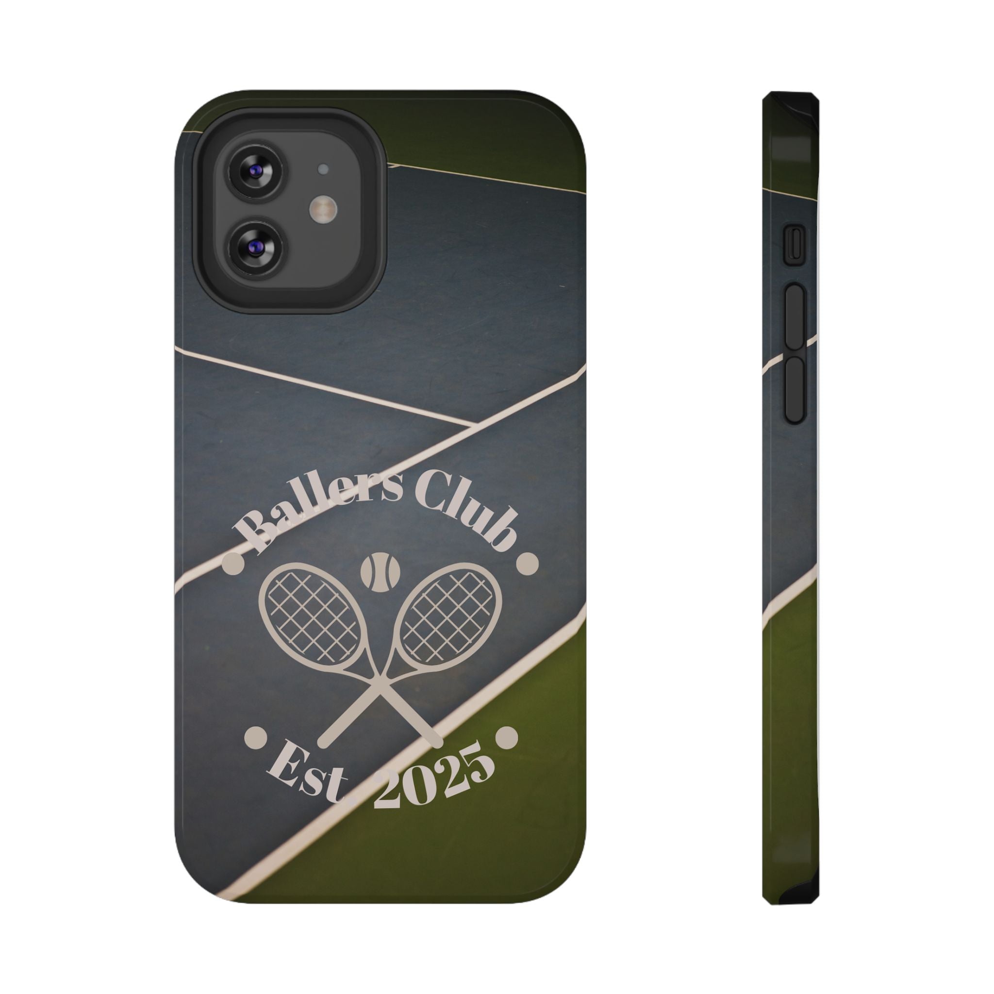 Tennis Impact-Resistant Phone Case — 'Ballers Club Est. 2025' Protective Cover