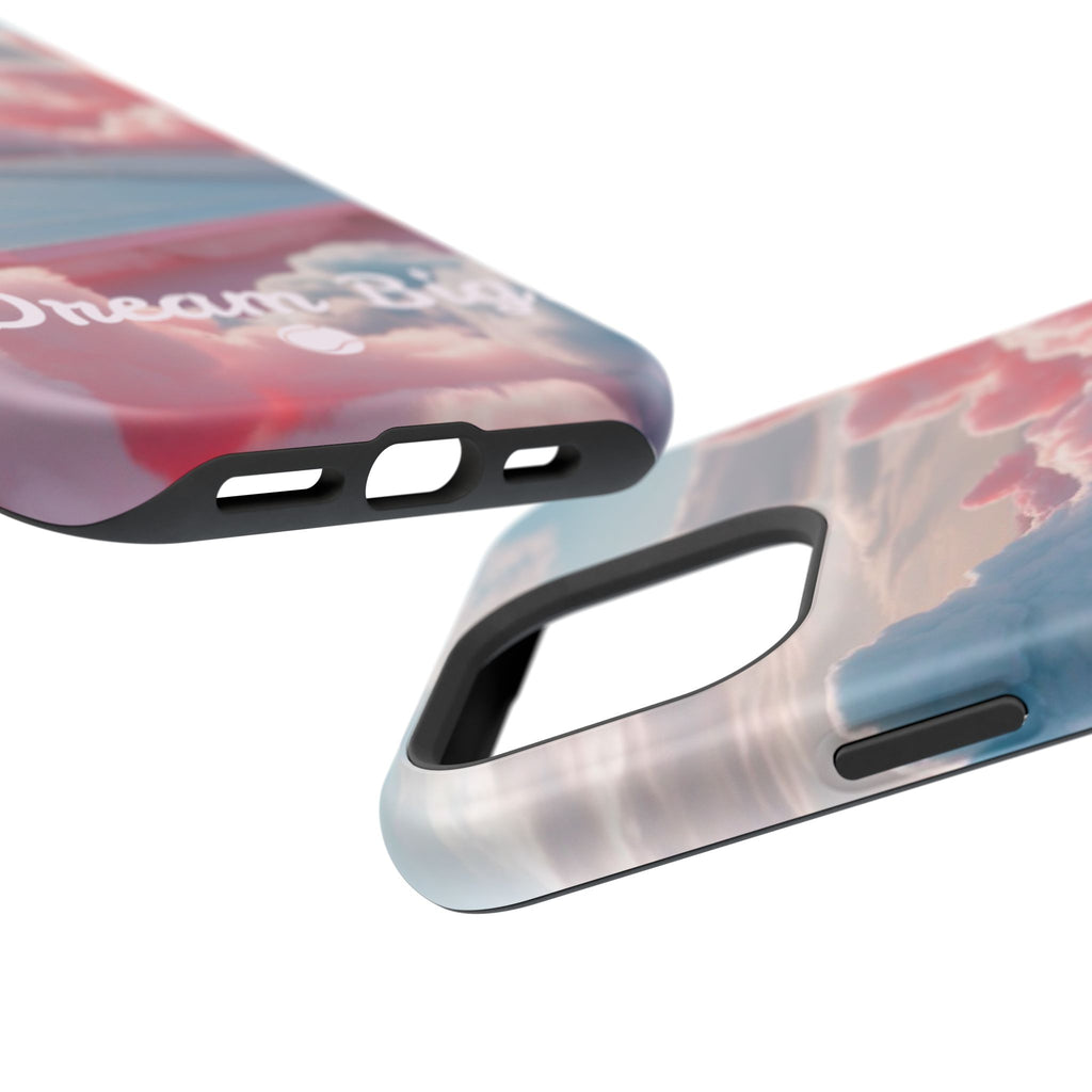Tennis Impact-Resistant Phone Case — 'Dream Big' Pastel Cloud Tennis Court