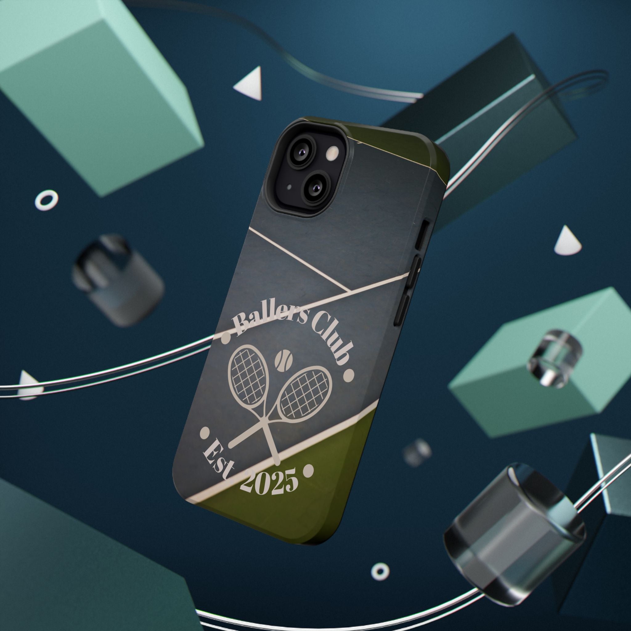 Tennis Impact-Resistant Phone Case — 'Ballers Club Est. 2025' Protective Cover