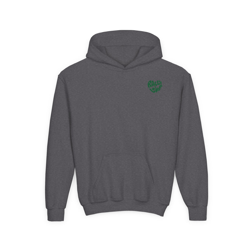 Boy's Junior Hoodie sweatshirt — “Let’s Go” Tennis Graphic Sweatshirt (Green)
