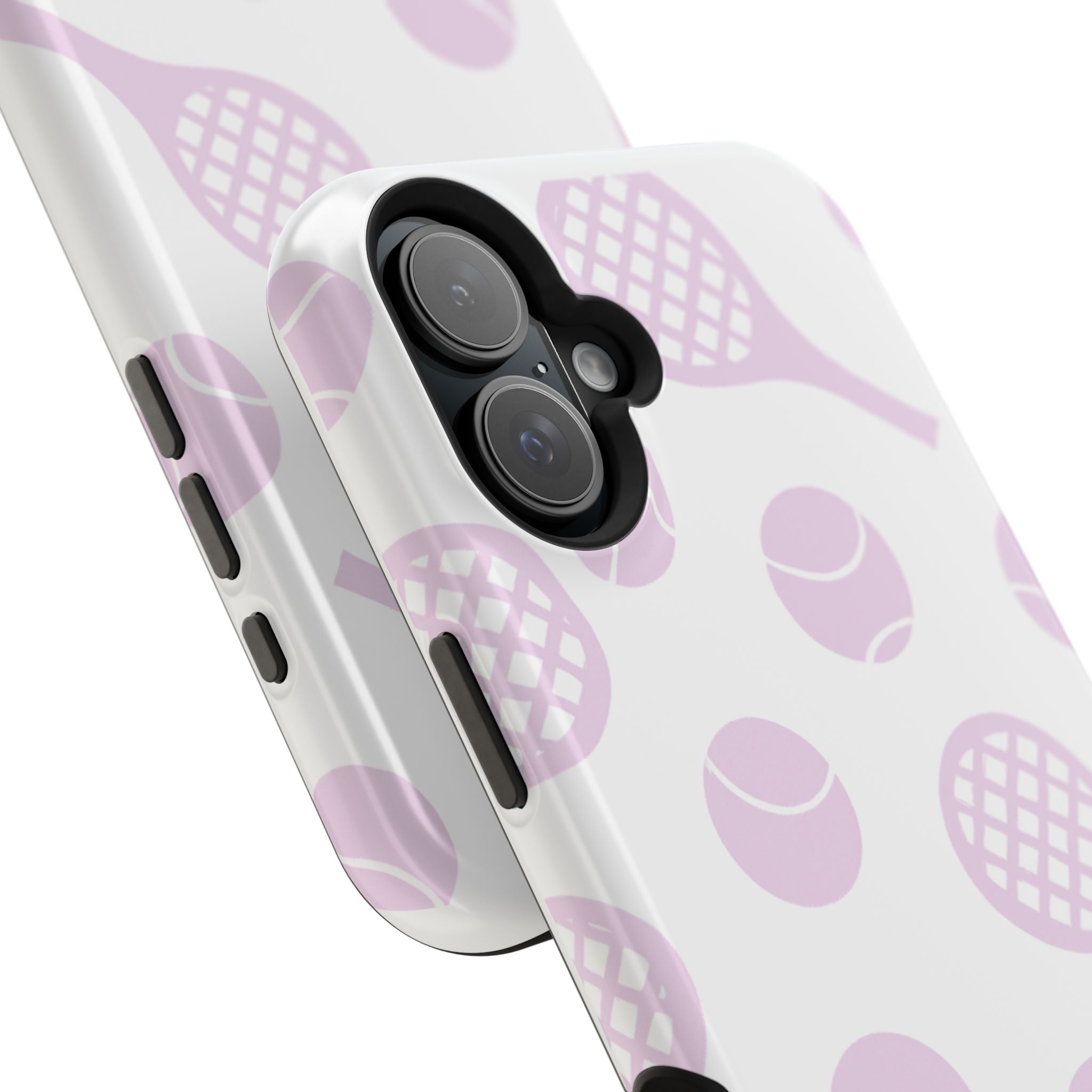 Tennis Impact-Resistant Phone Case — Pink Rackets & Balls