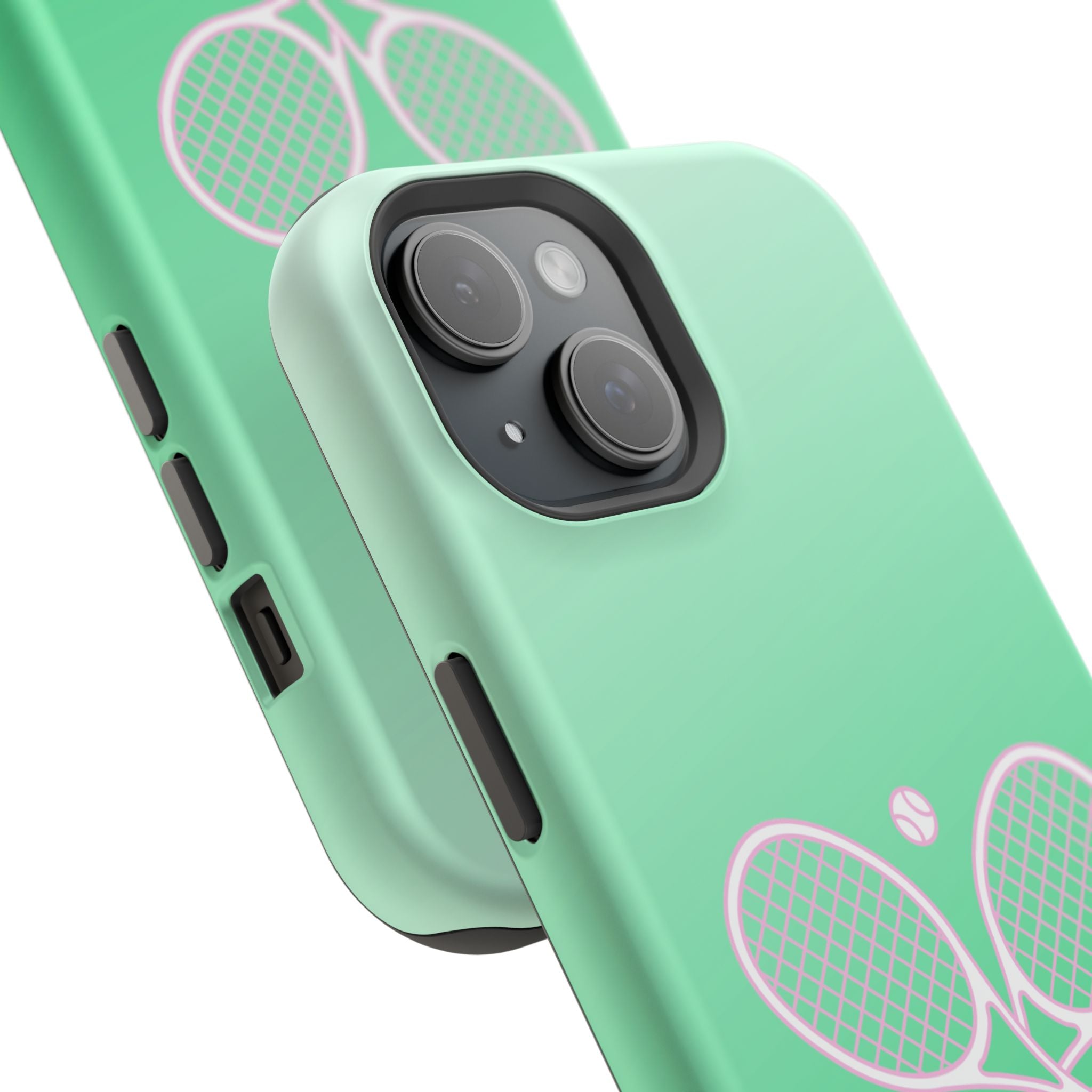 Tennis Impact-Resistant Phone Case — 'Forty Love', Green Gradient
