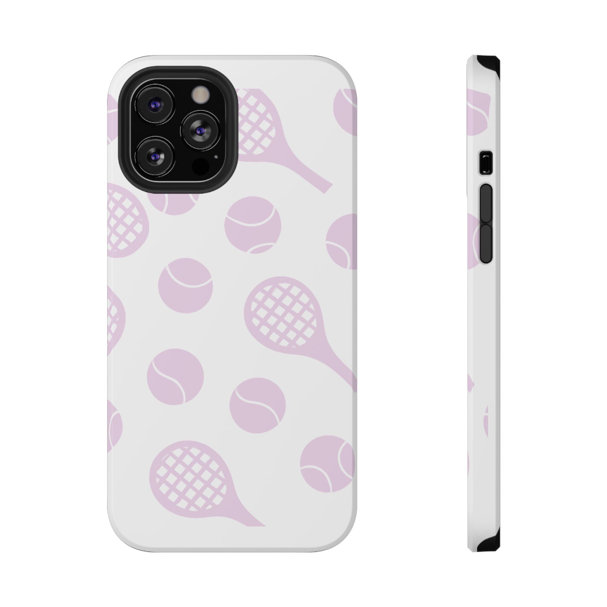Tennis Impact-Resistant Phone Case — Pink Rackets & Balls