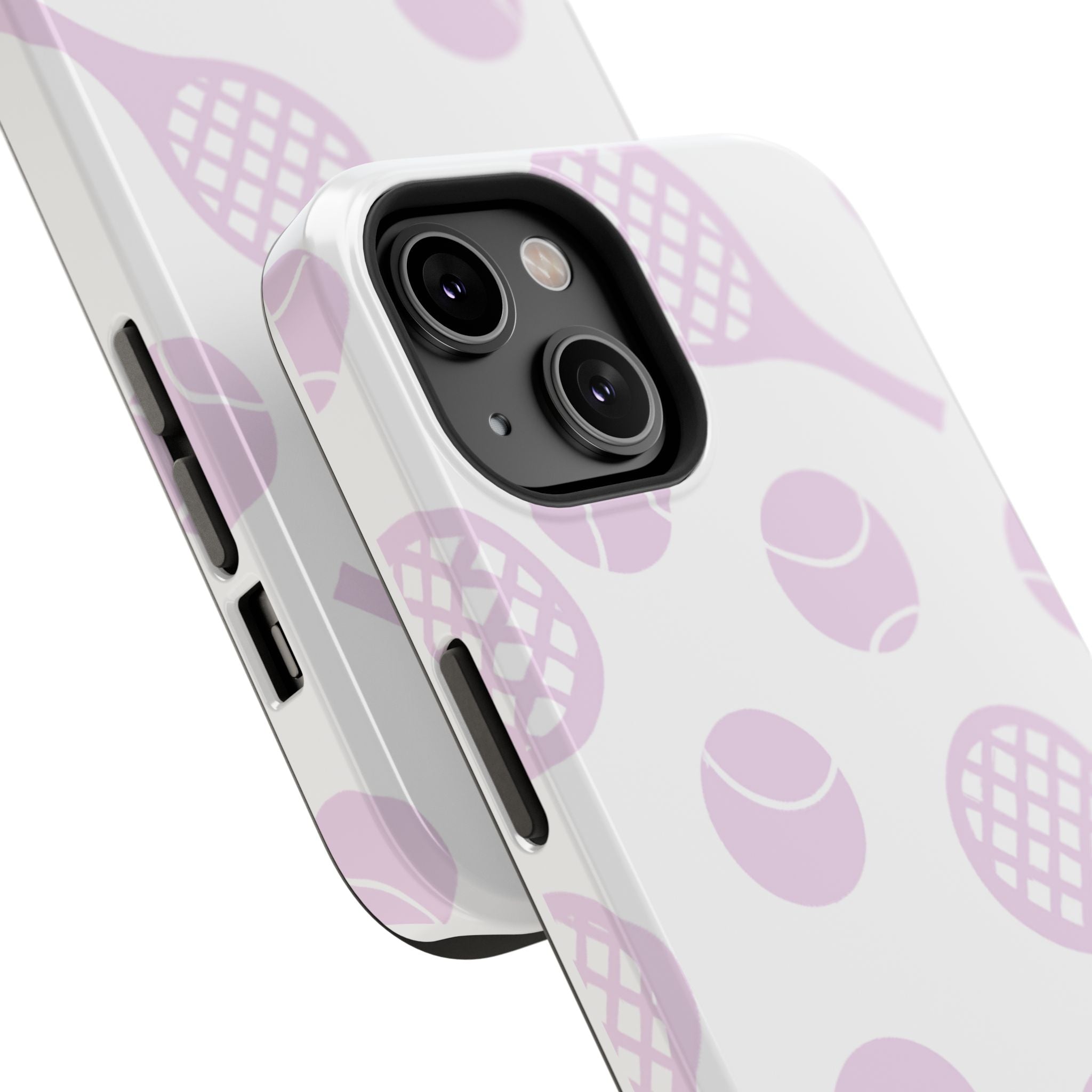 Tennis Impact-Resistant Phone Case — Pink Rackets & Balls