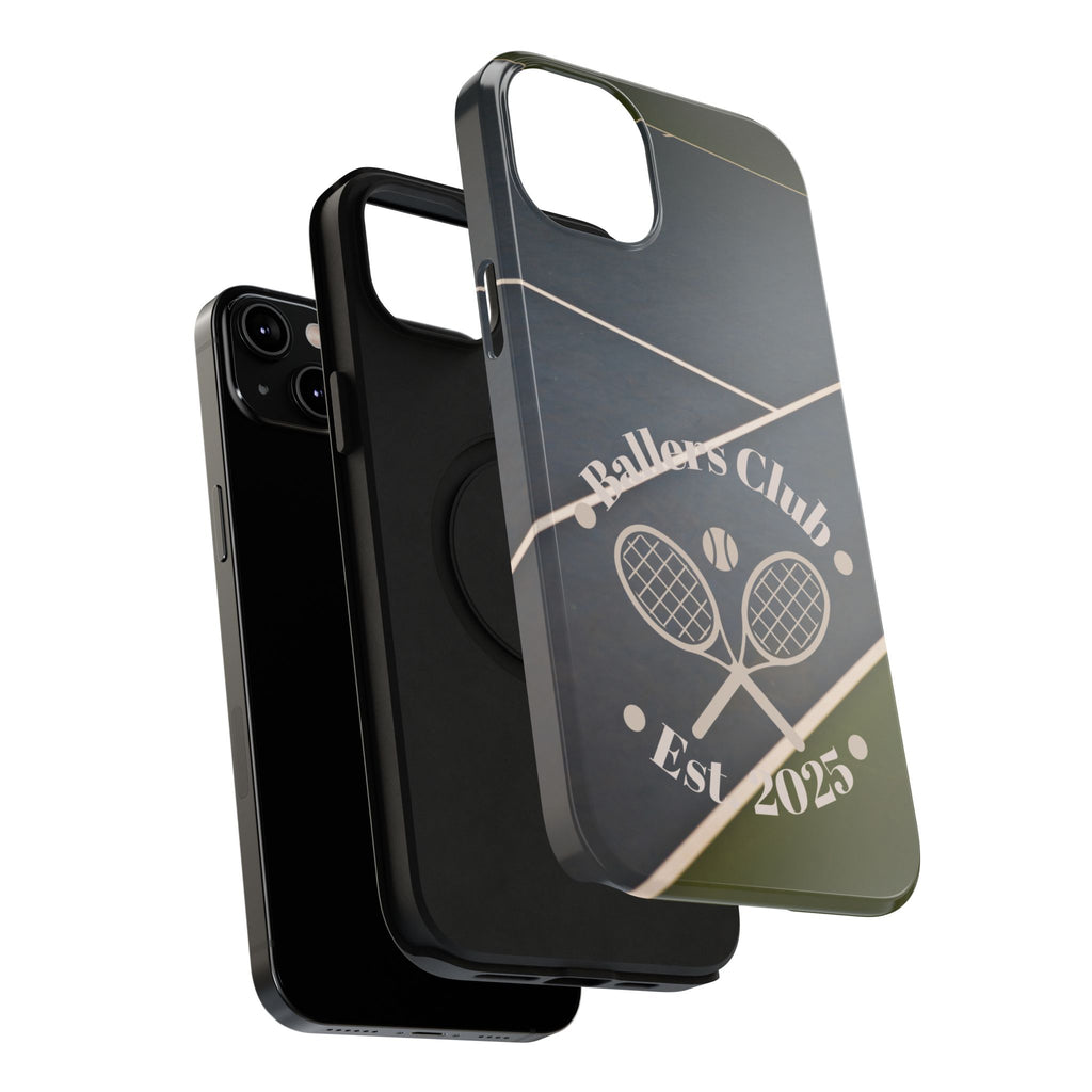 Tennis Impact-Resistant Phone Case — 'Ballers Club Est. 2025' Protective Cover