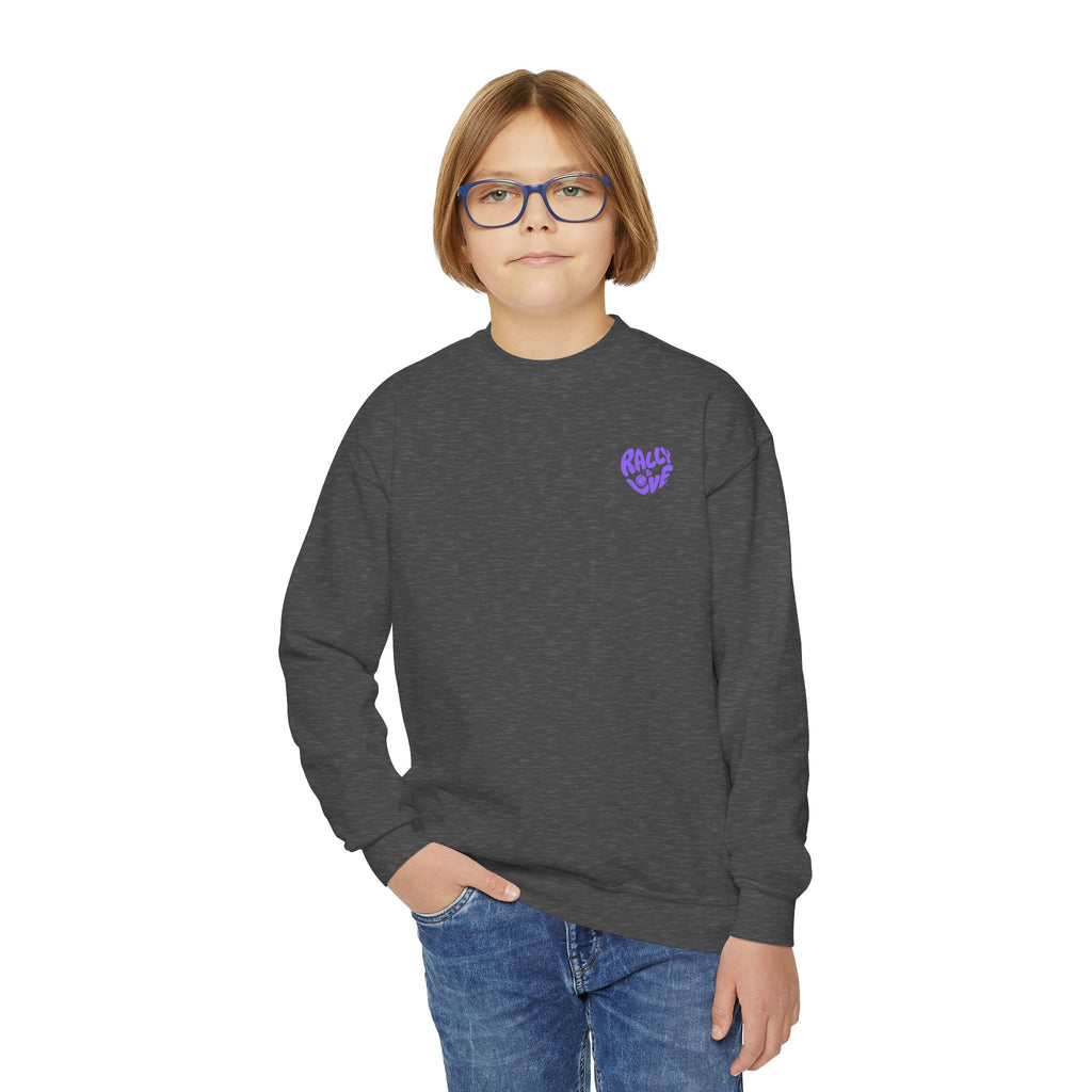 Girl's Junior Tennis Crewneck Sweatshirt – Retro Gradient "TENNIS" Graphic