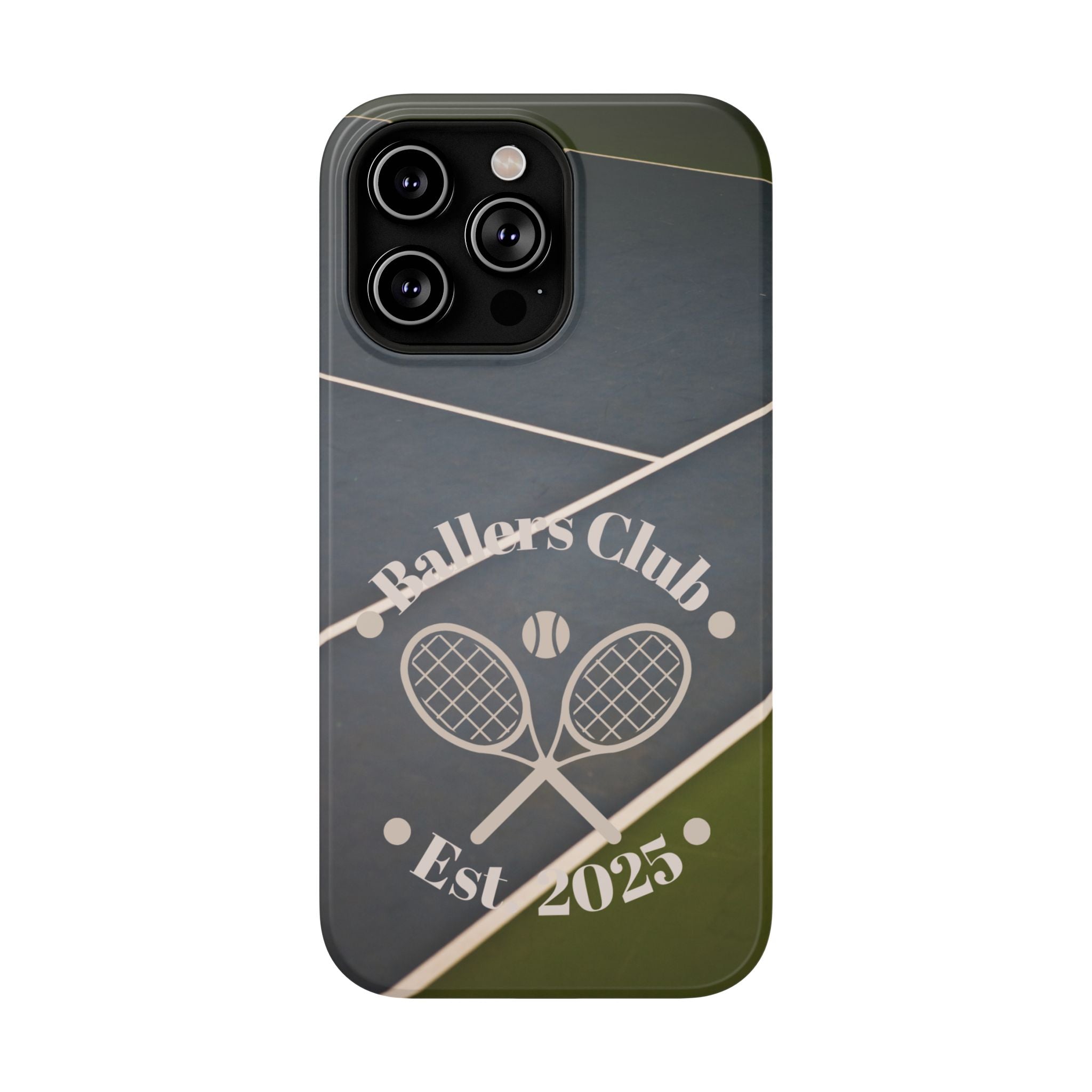 Tennis Impact-Resistant Phone Case — 'Ballers Club Est. 2025' Protective Cover