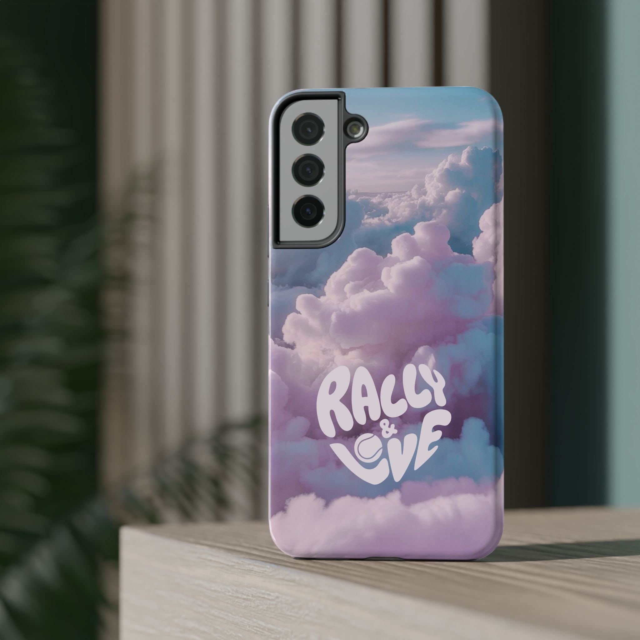 Impact-Resistant Phone Case — "Rally & Love" Clouds/Love in the Air
