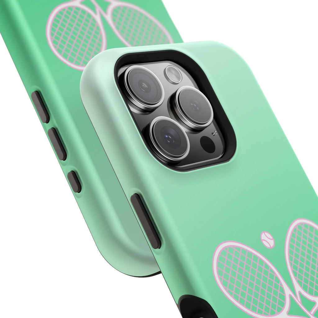 Tennis Impact-Resistant Phone Case — 'Forty Love', Green Gradient