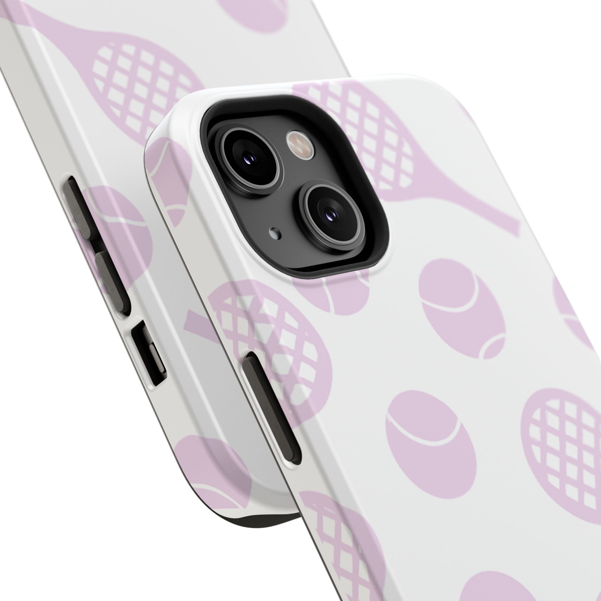 Tennis Impact-Resistant Phone Case — Pink Rackets & Balls