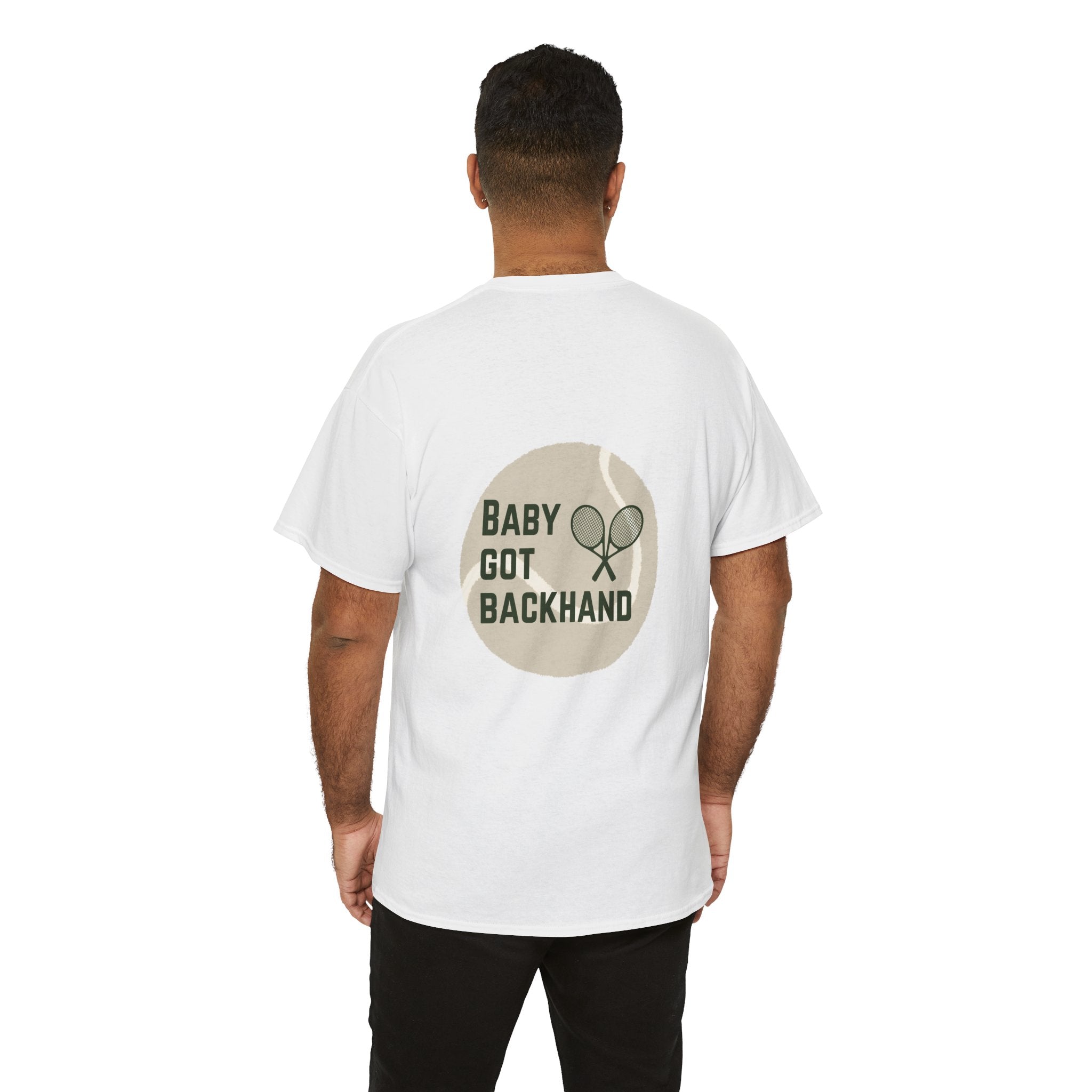 Men's T‑Shirt — "Baby Got Backhand" Tennis Graphic Tee