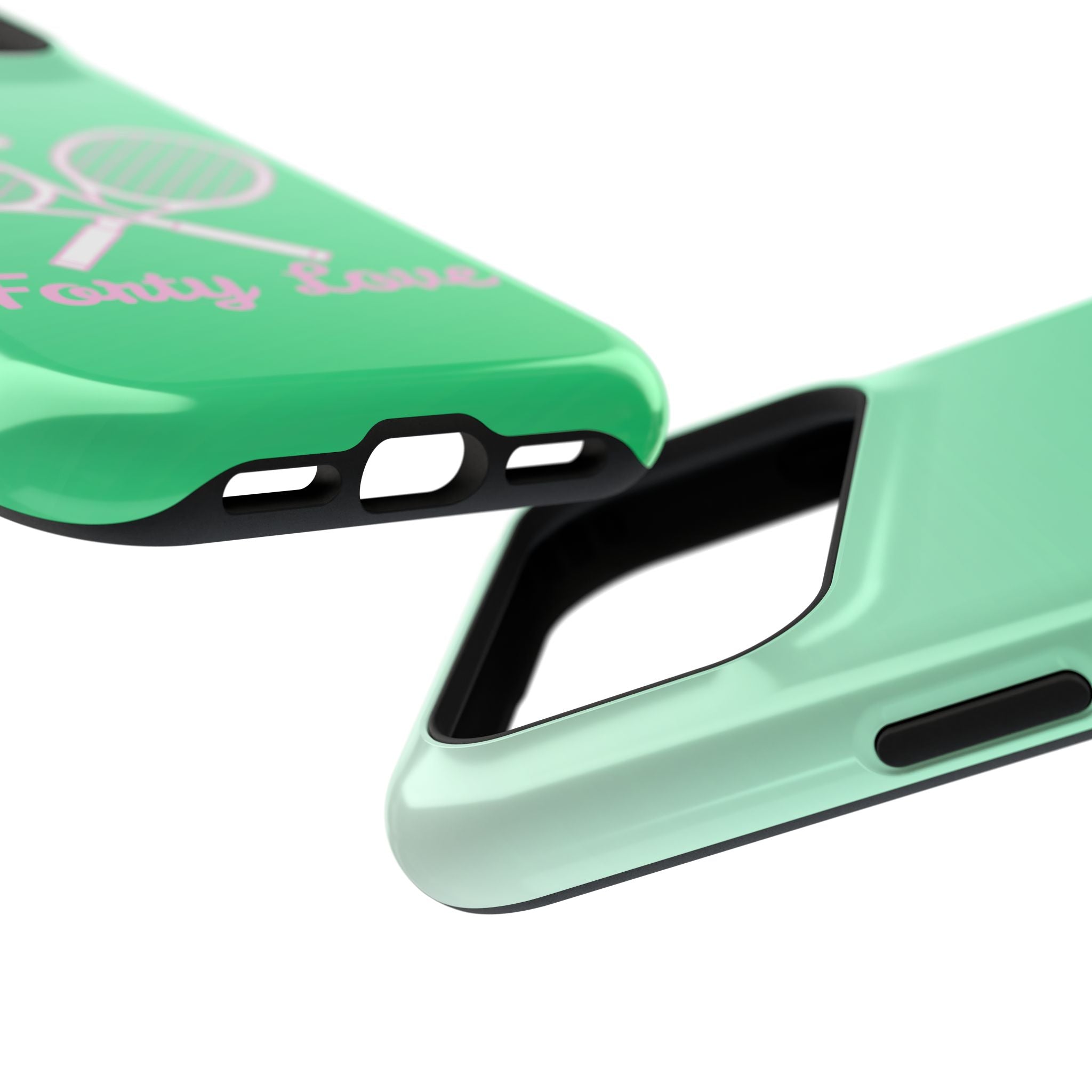 Tennis Impact-Resistant Phone Case — 'Forty Love', Green Gradient
