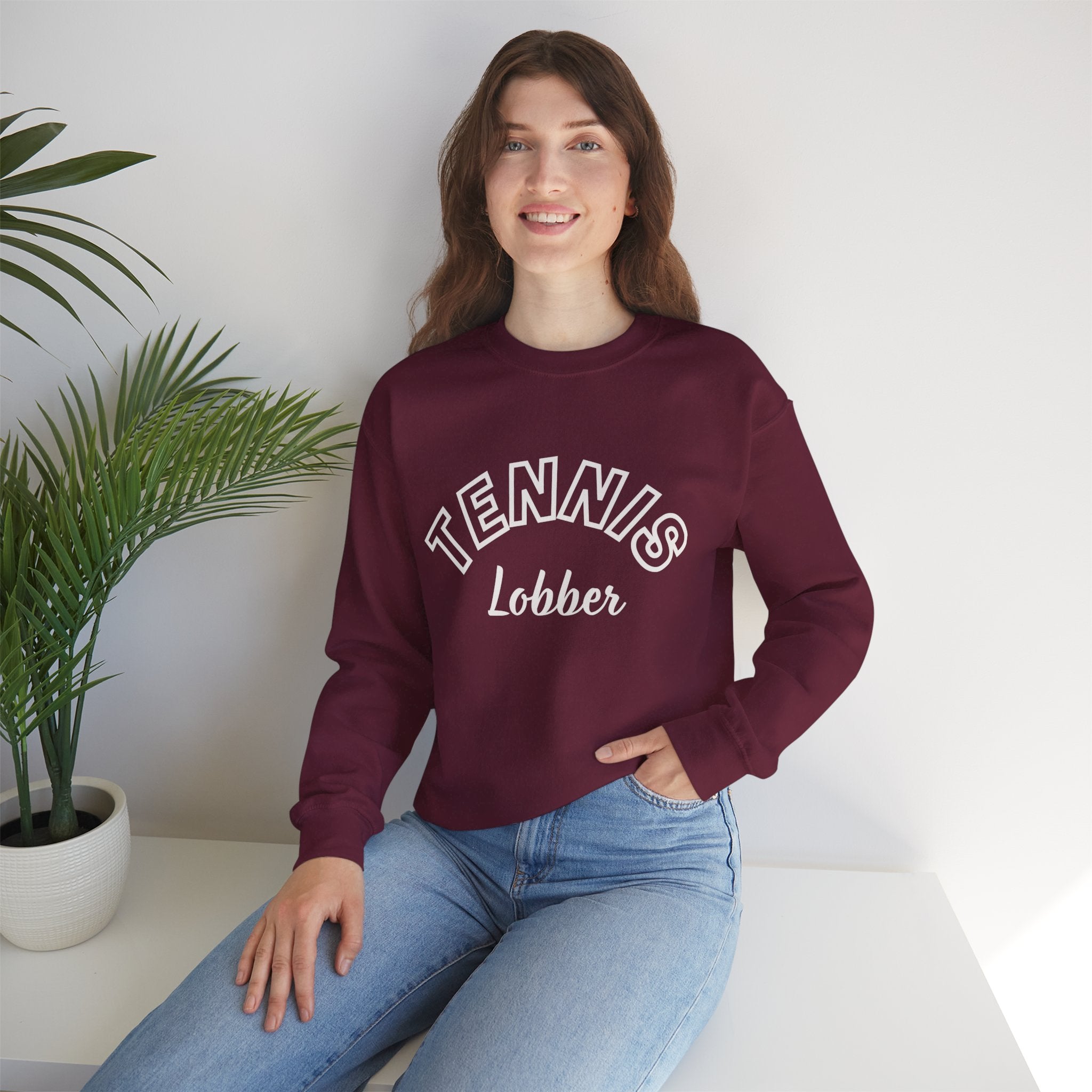 Women's Crewneck Sweatshirt — 'Tennis Lobbers/Lovers' Soft Pullover