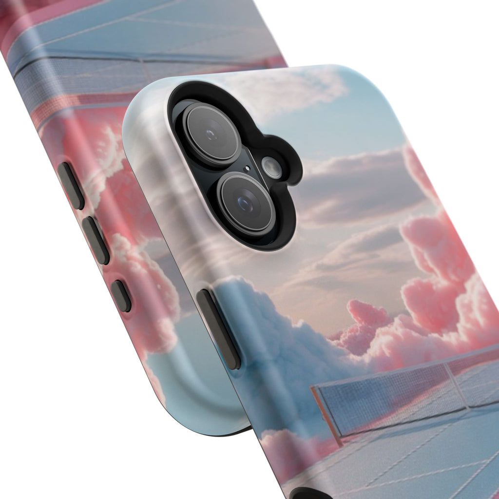 Tennis Impact-Resistant Phone Case — 'Dream Big' Pastel Cloud Tennis Court