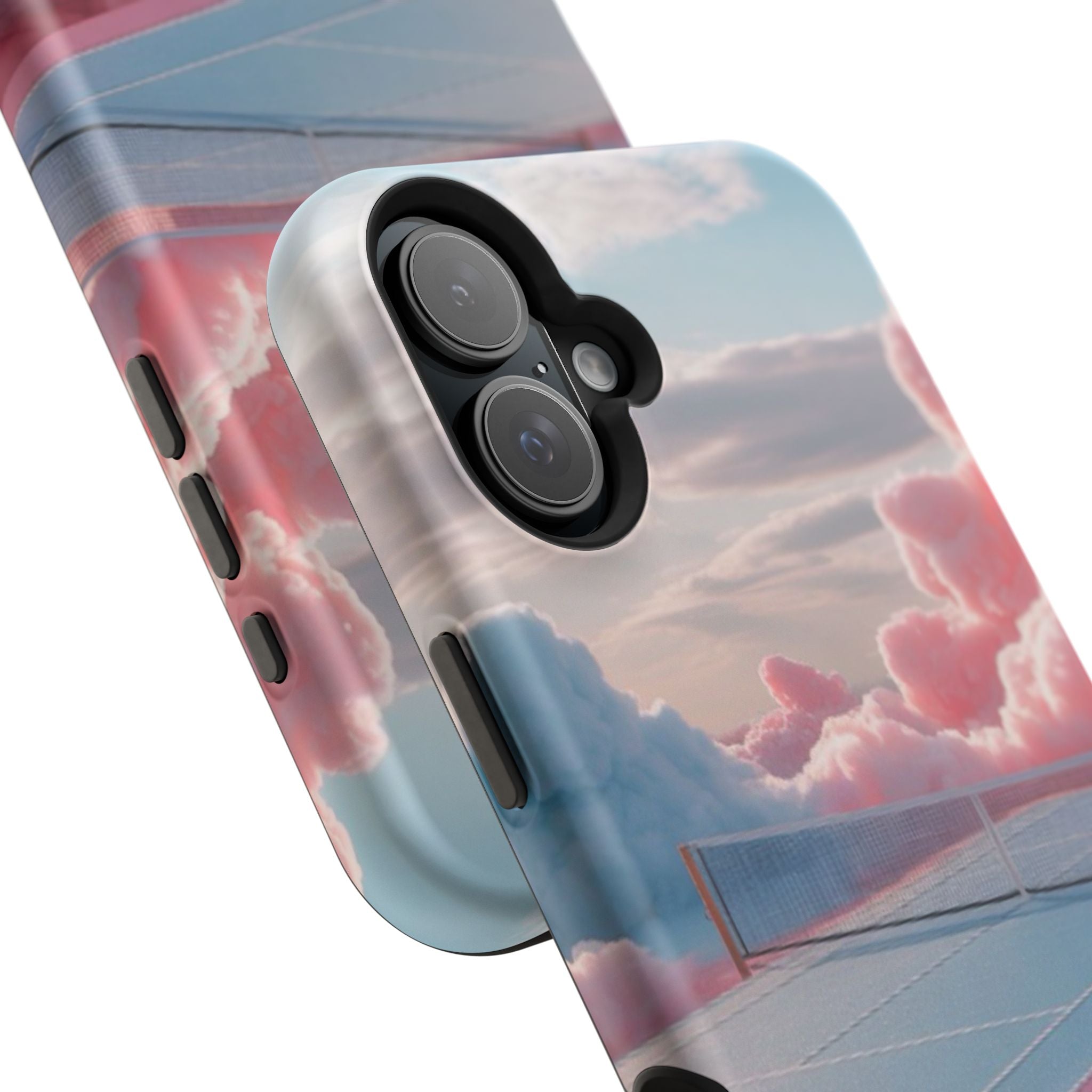 Tennis Impact-Resistant Phone Case — 'Dream Big' Pastel Cloud Tennis Court