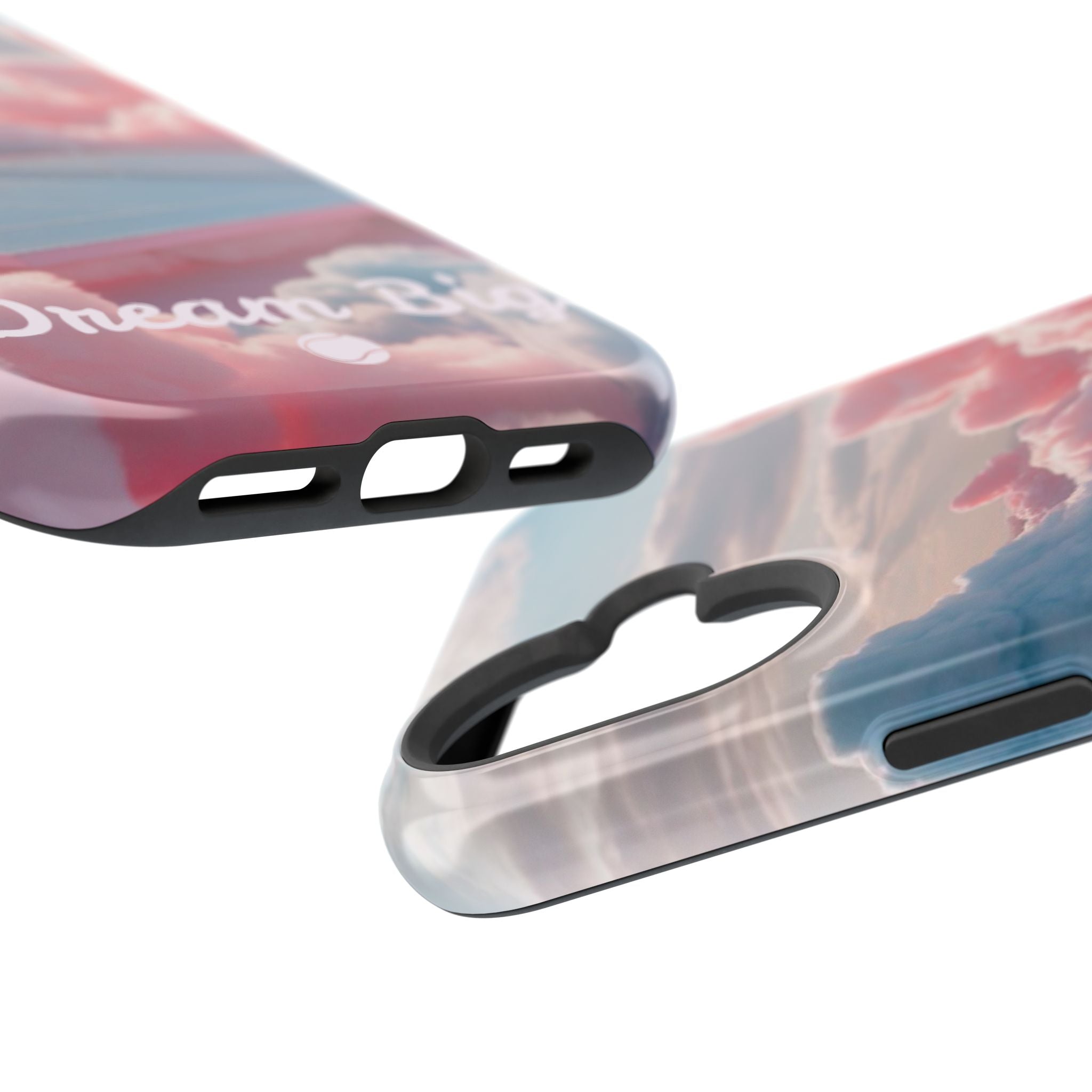 Tennis Impact-Resistant Phone Case — 'Dream Big' Pastel Cloud Tennis Court