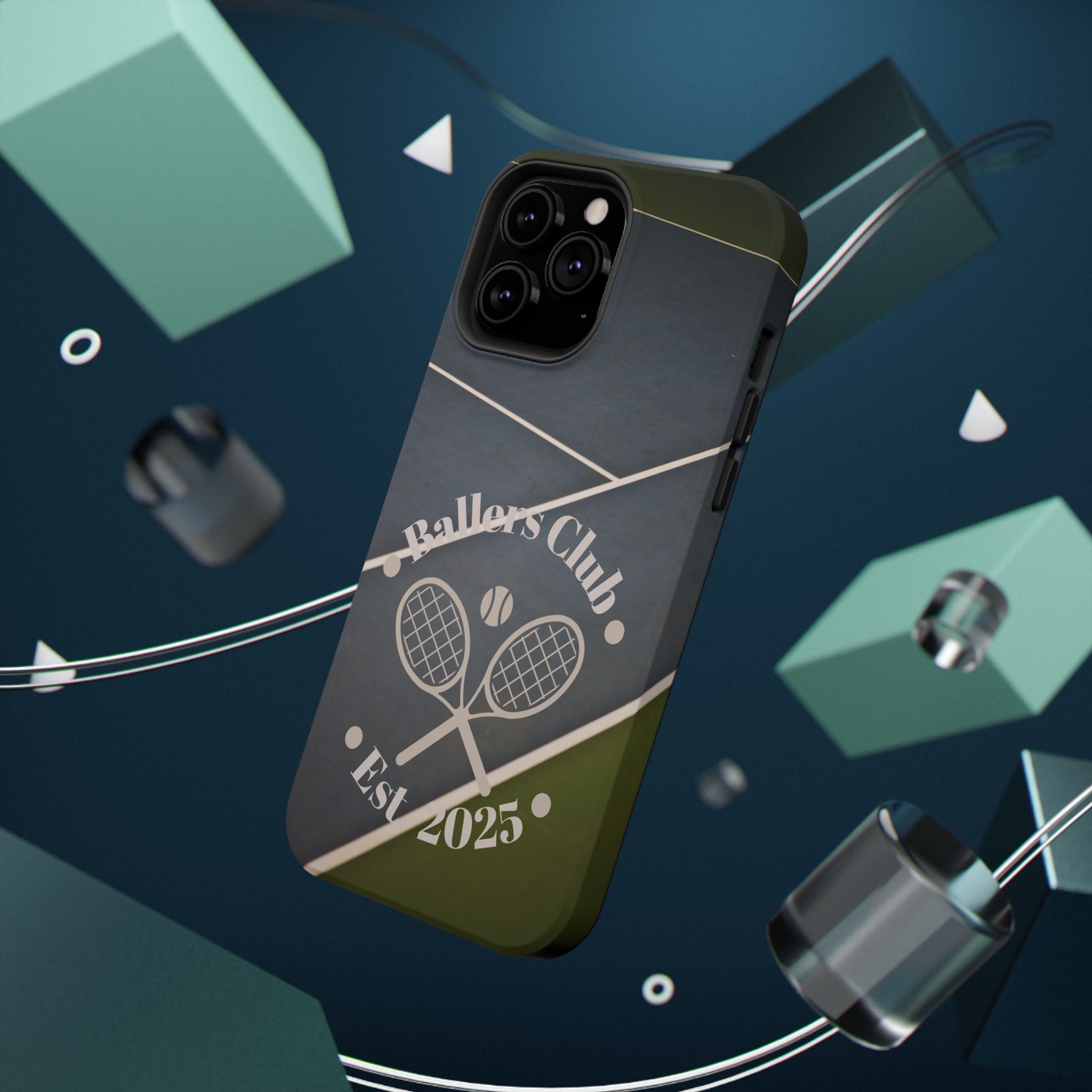 Tennis Impact-Resistant Phone Case — 'Ballers Club Est. 2025' Protective Cover