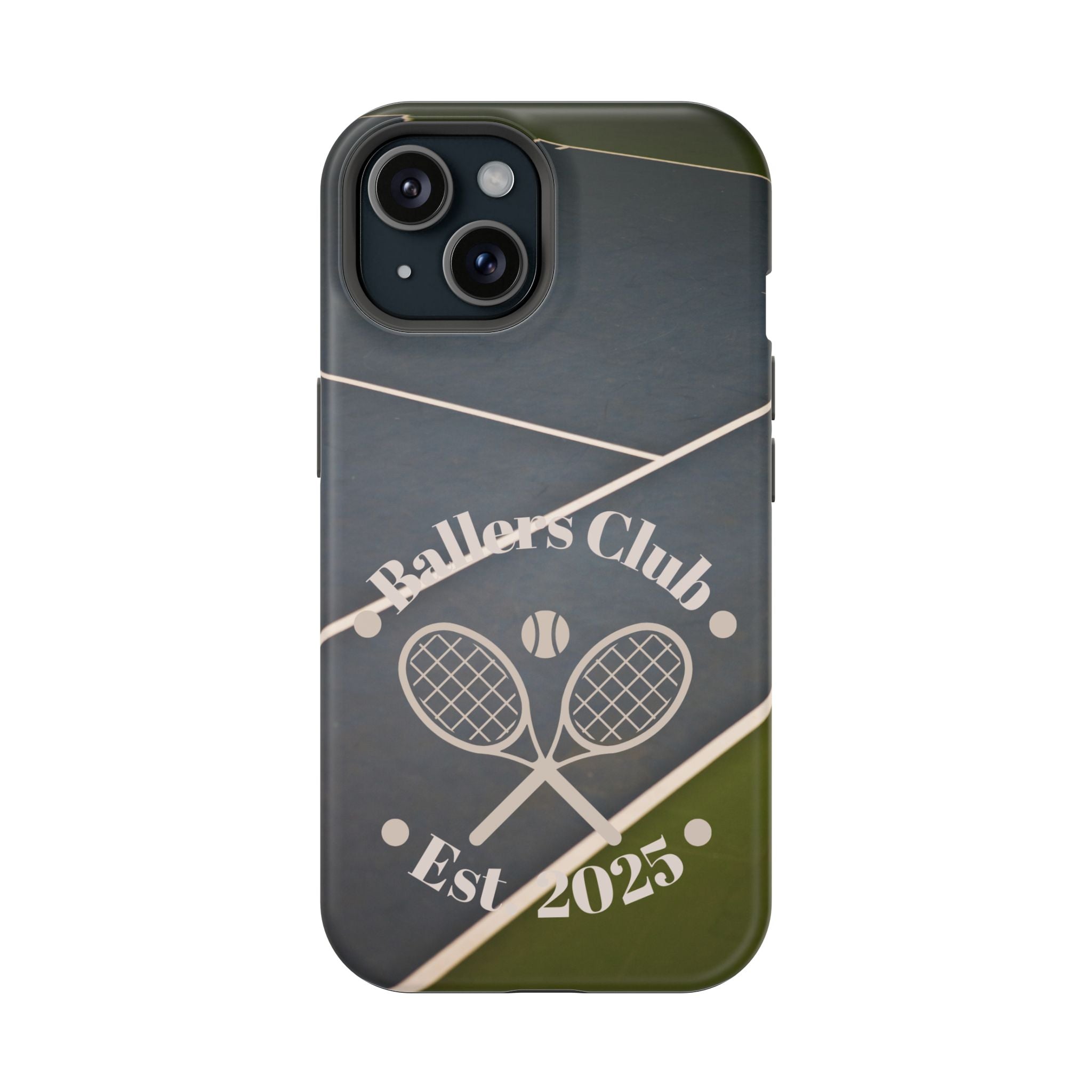 Tennis Impact-Resistant Phone Case — 'Ballers Club Est. 2025' Protective Cover