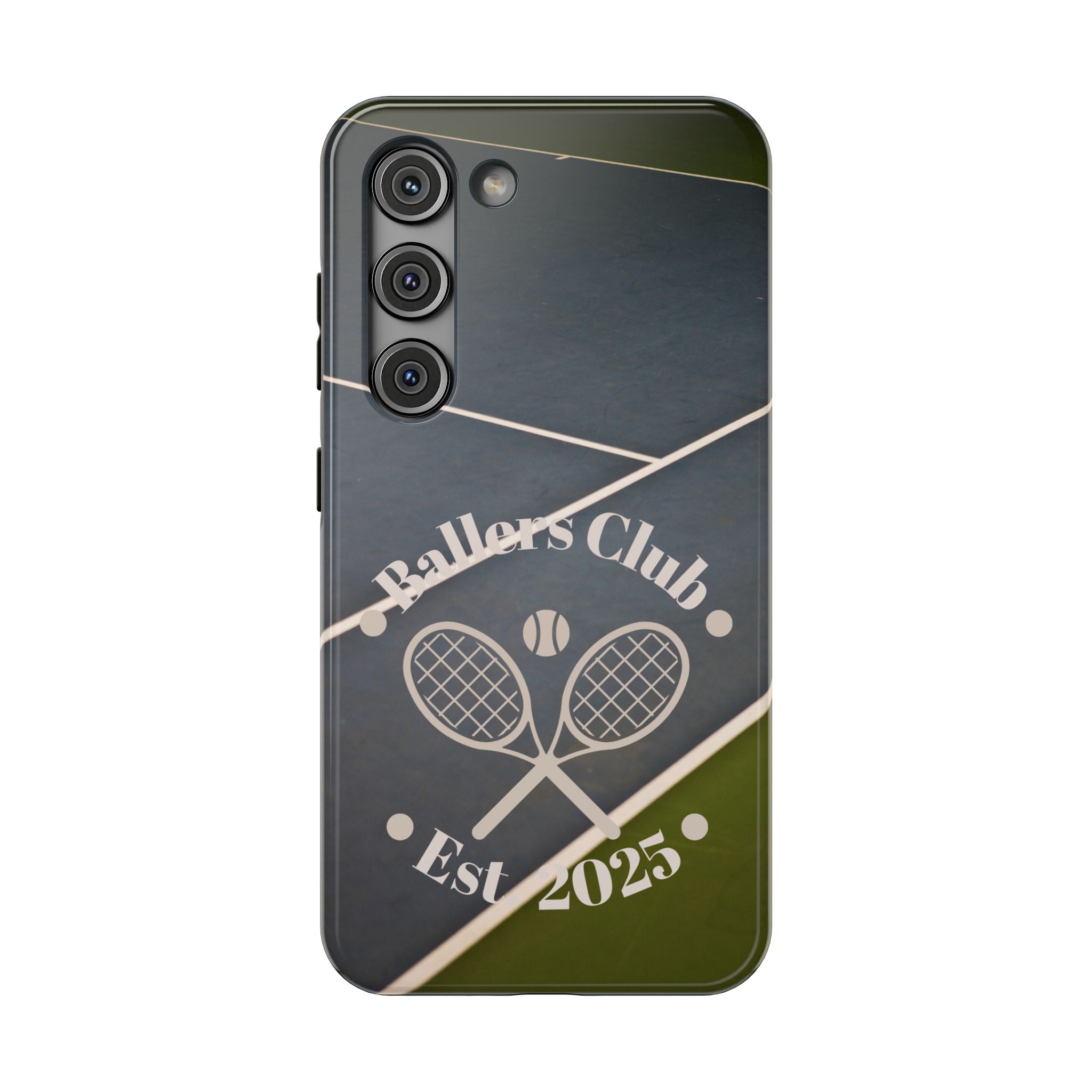 Tennis Impact-Resistant Phone Case — 'Ballers Club Est. 2025' Protective Cover