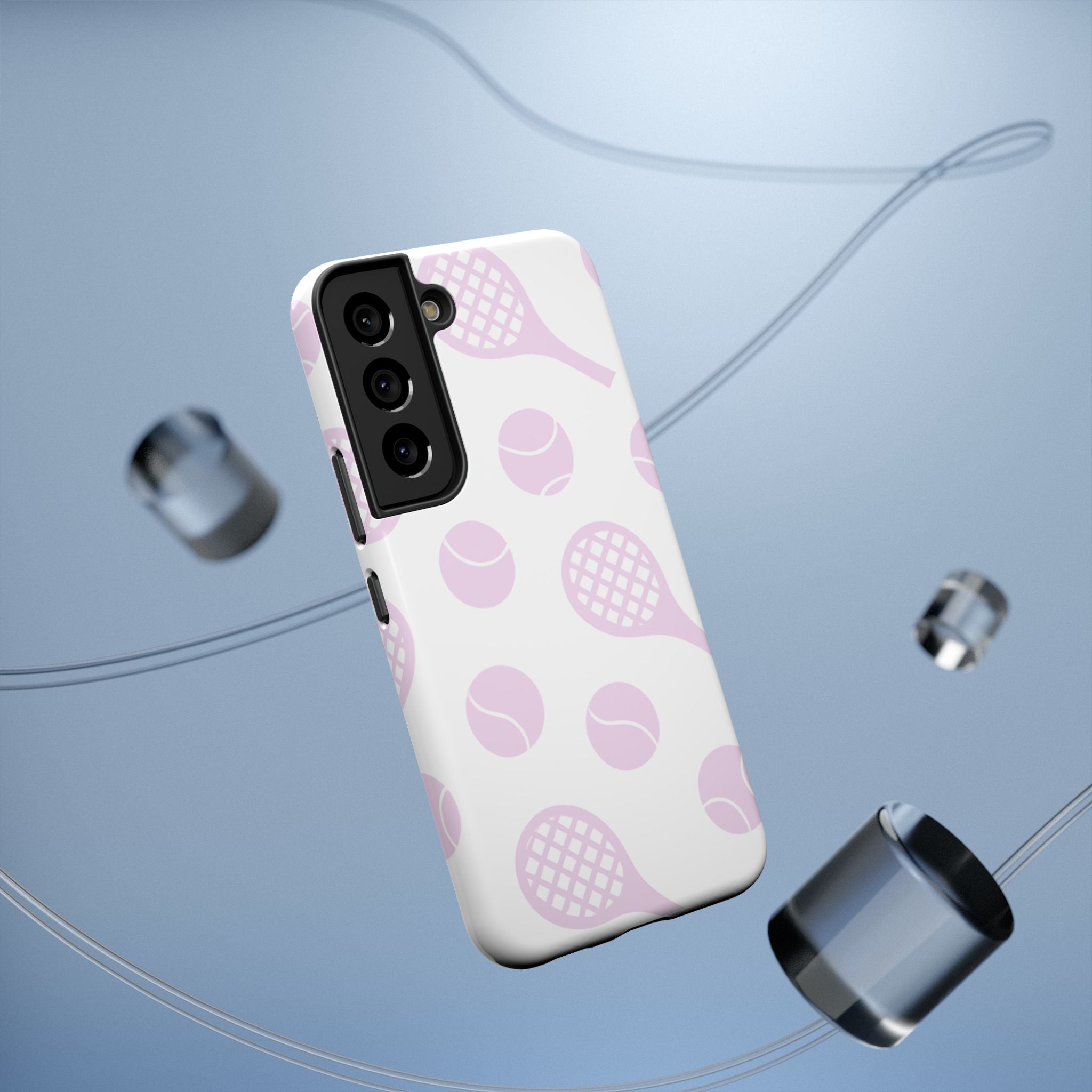 Tennis Impact-Resistant Phone Case — Pink Rackets & Balls