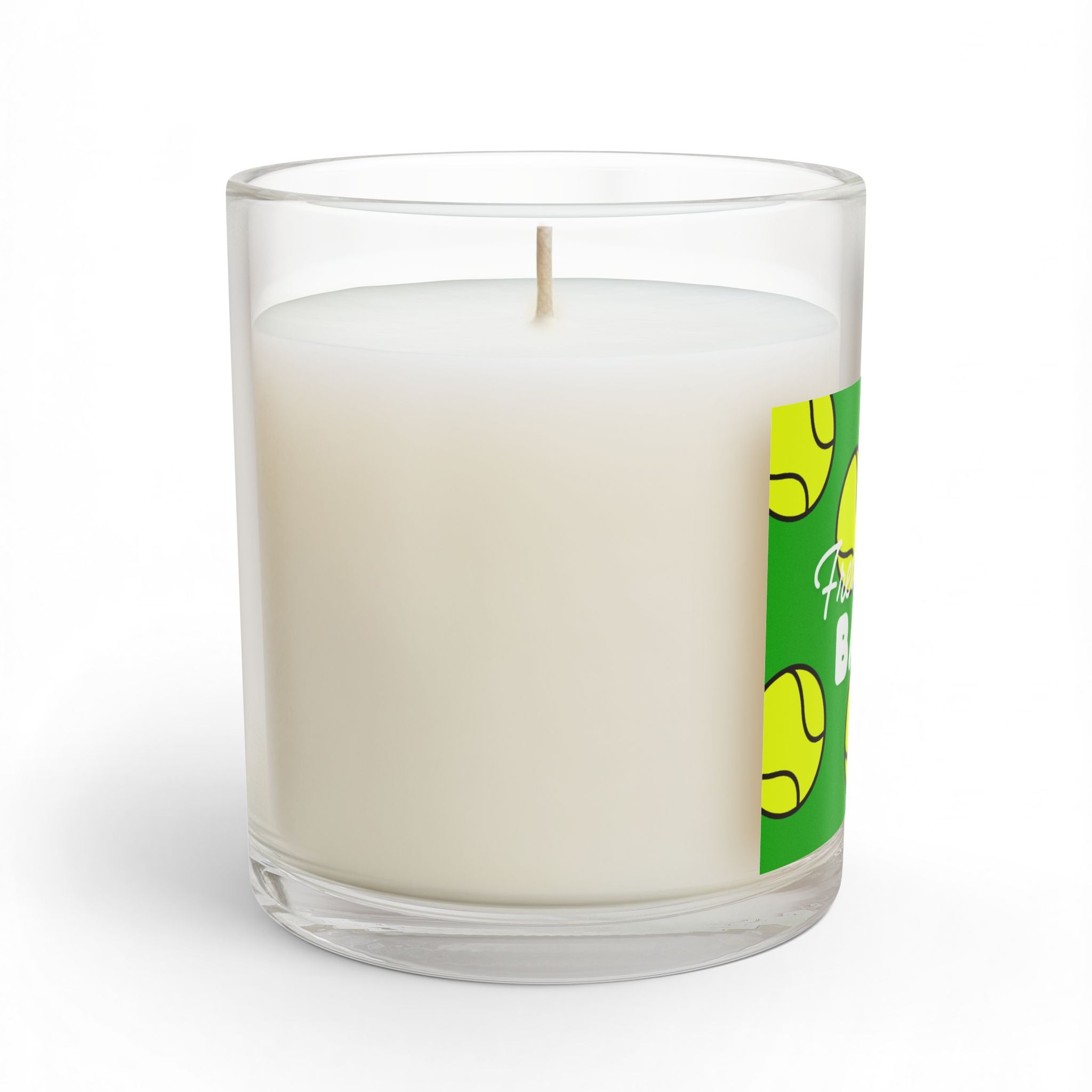 Glass Candle 11oz— "Fresh Tennis Balls" Tennis Ball Scented Candle