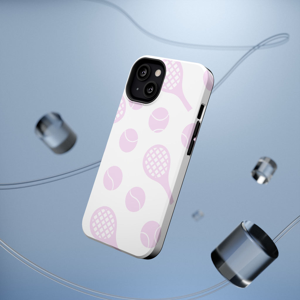 Tennis Impact-Resistant Phone Case — Pink Rackets & Balls