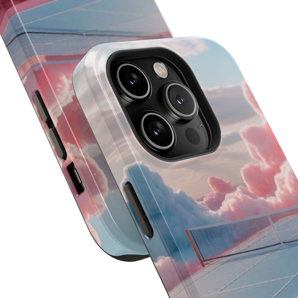 Tennis Impact-Resistant Phone Case — 'Dream Big' Pastel Cloud Tennis Court