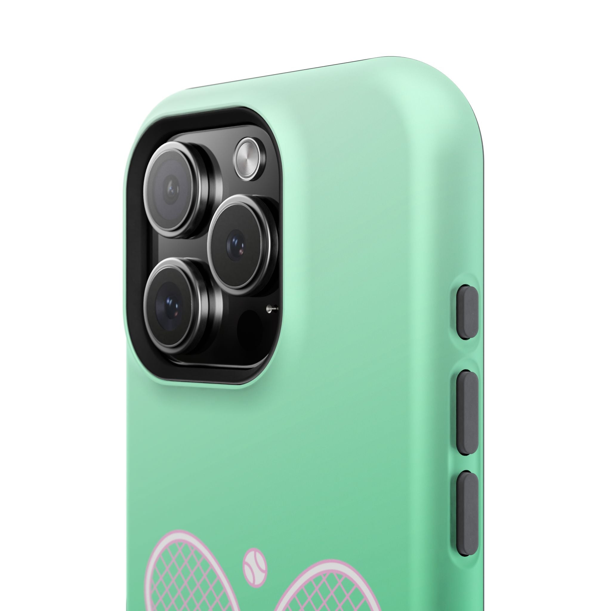 Tennis Impact-Resistant Phone Case — 'Forty Love', Green Gradient