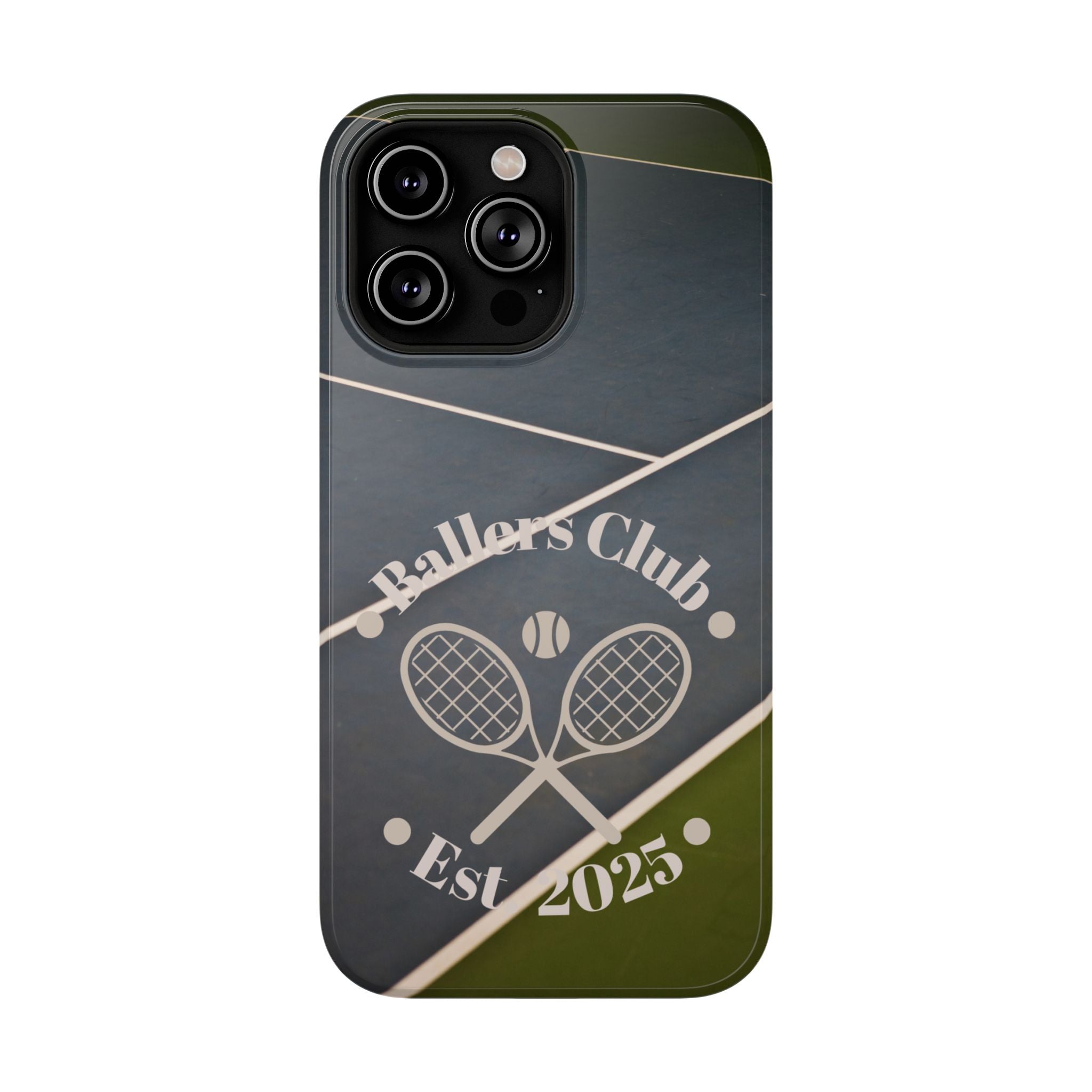 Tennis Impact-Resistant Phone Case — 'Ballers Club Est. 2025' Protective Cover