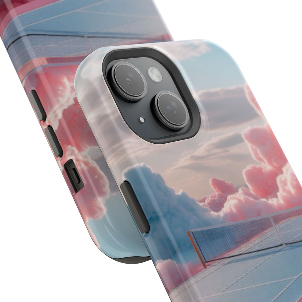 Tennis Impact-Resistant Phone Case — 'Dream Big' Pastel Cloud Tennis Court
