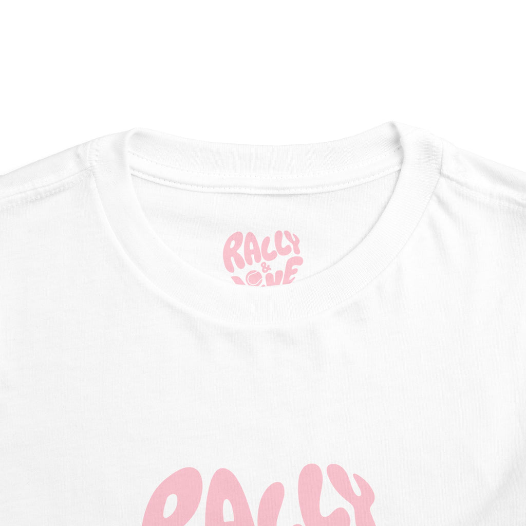 Girl's Toddler Junior Tee — 'Rally & Love' Heart logo T-Shirt (pink)