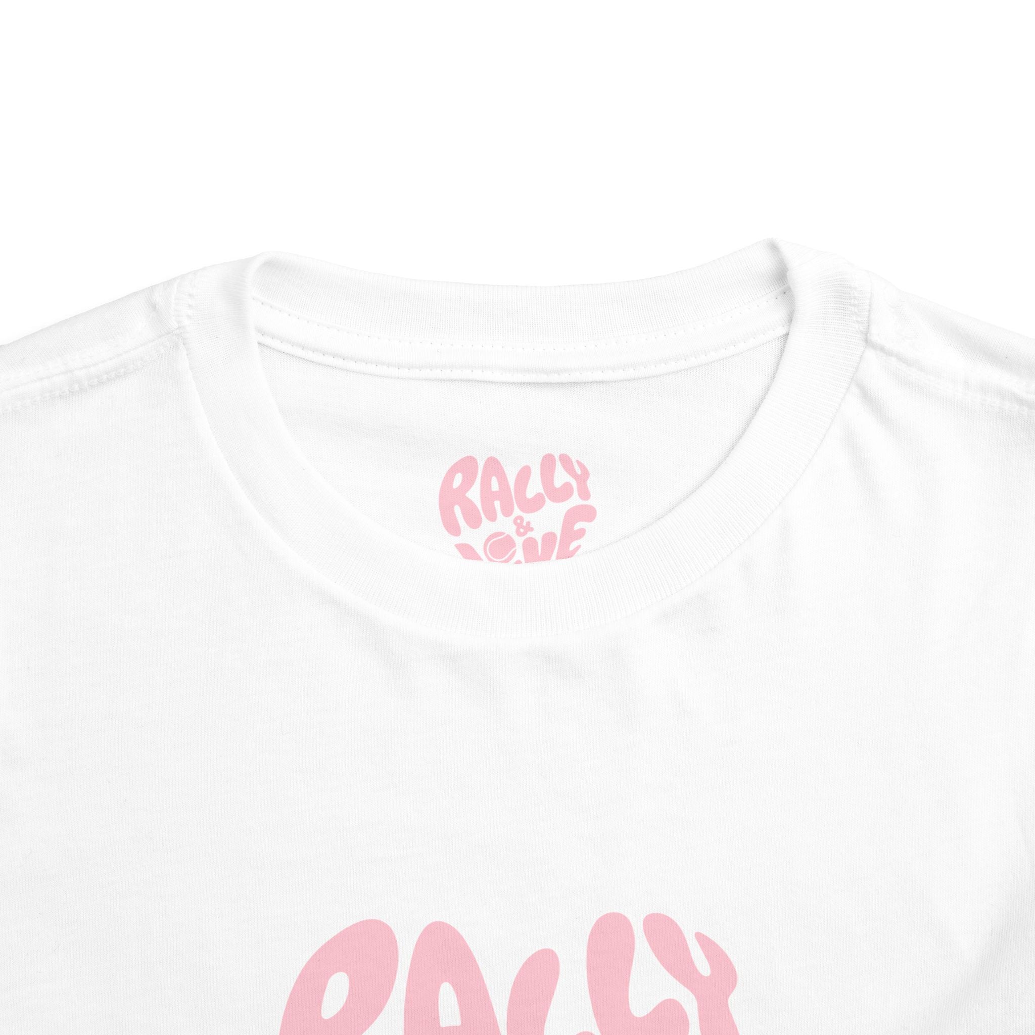 Girl's Toddler Junior Tee — 'Rally & Love' Heart logo T-Shirt (pink)