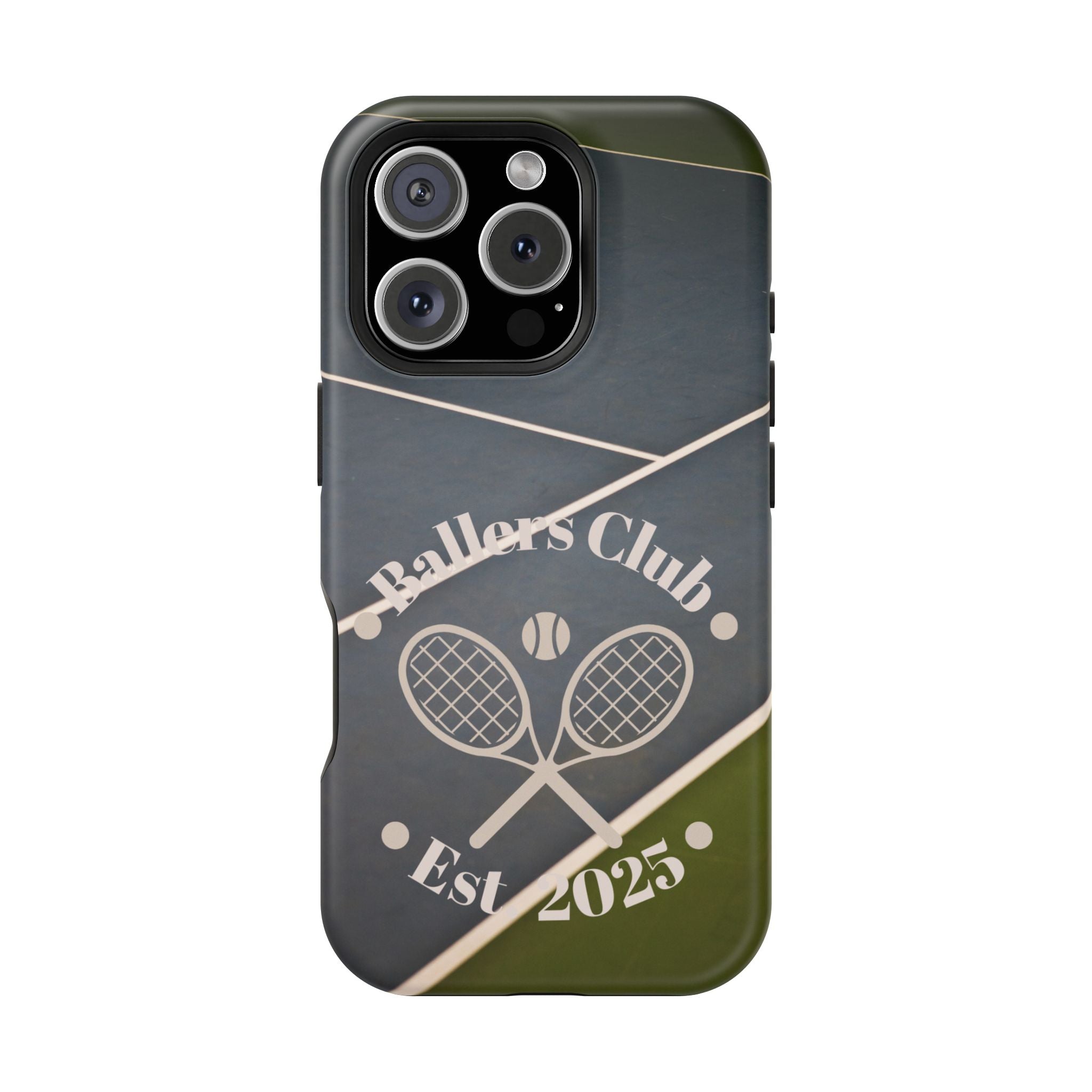 Tennis Impact-Resistant Phone Case — 'Ballers Club Est. 2025' Protective Cover