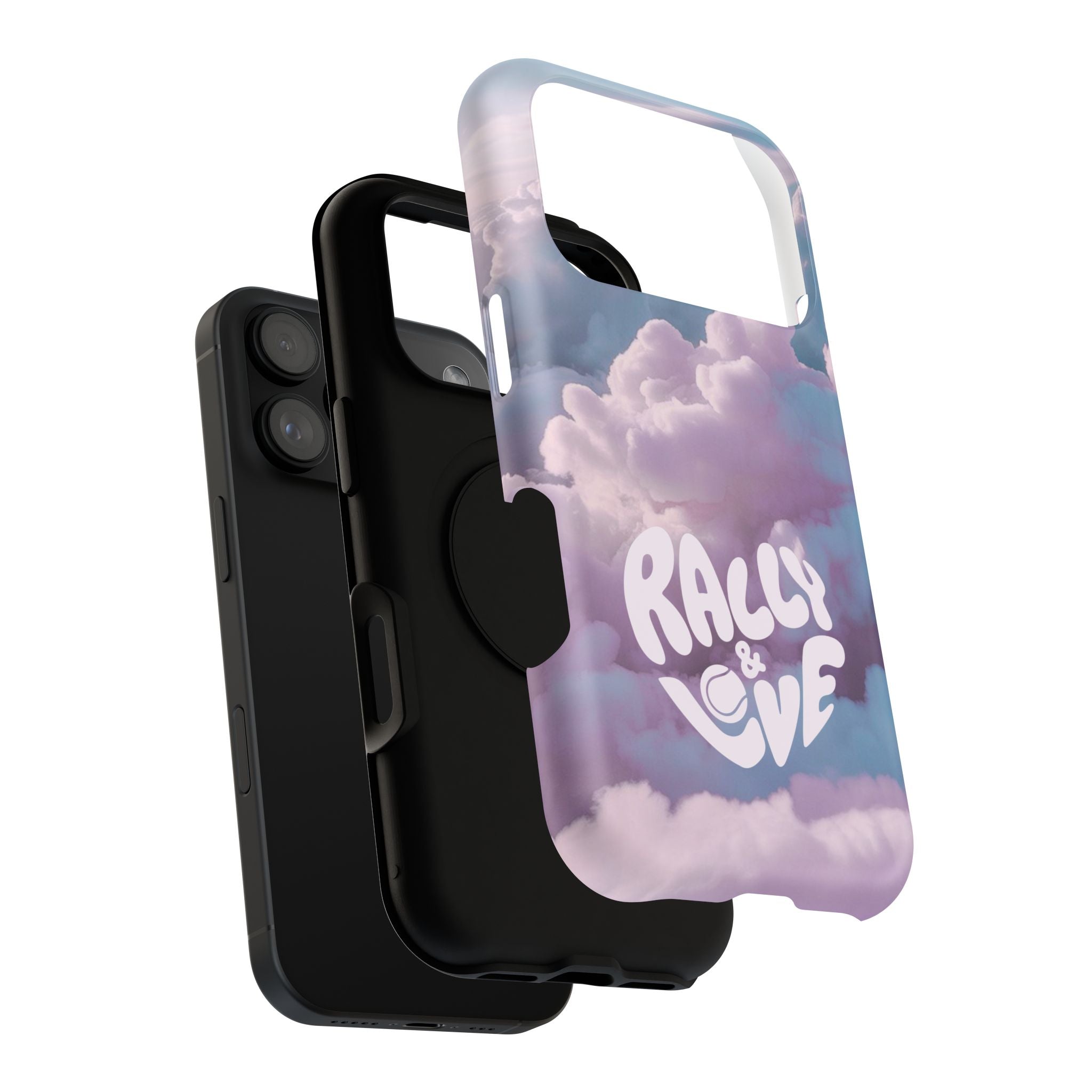 Impact-Resistant Phone Case — "Rally & Love" Clouds/Love in the Air