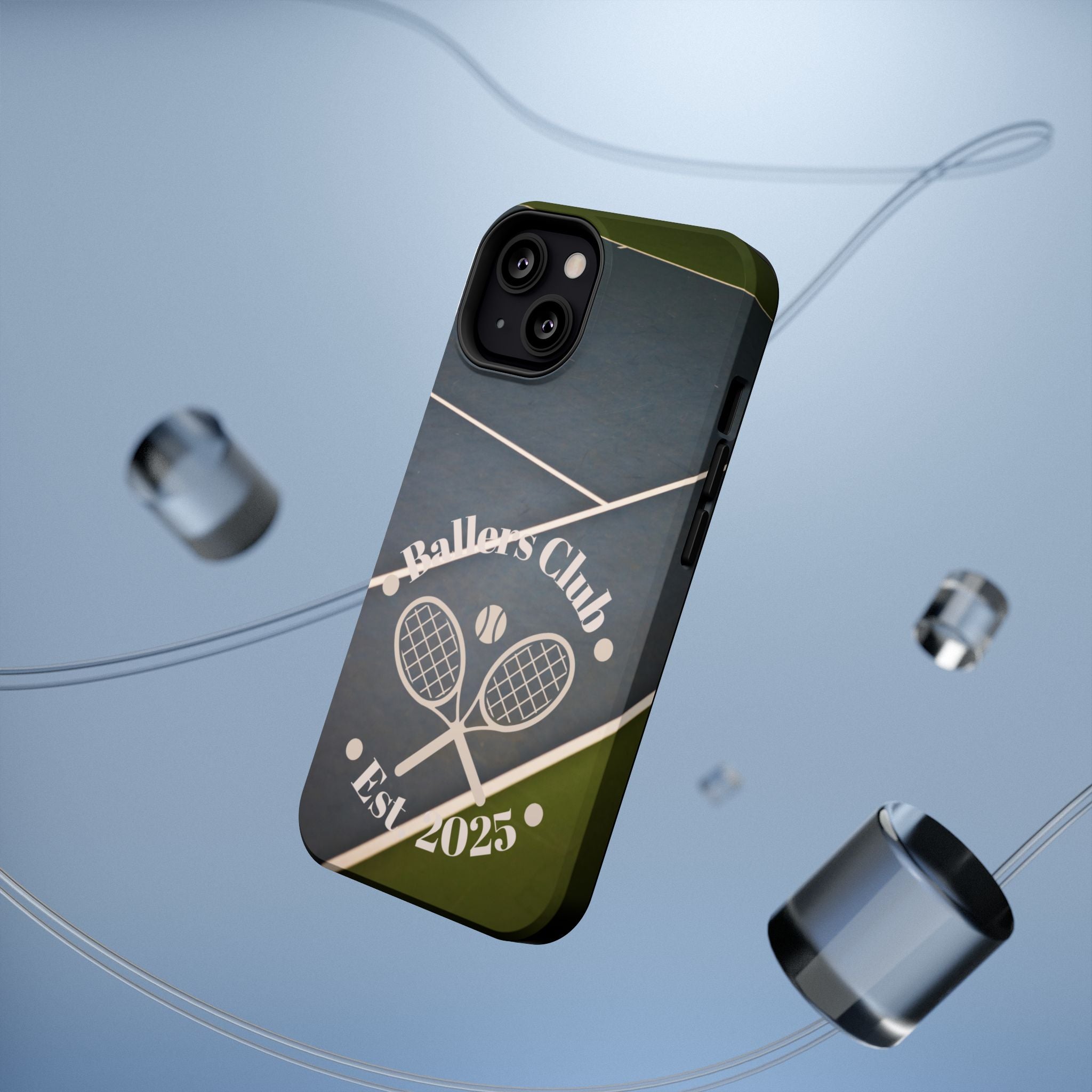 Tennis Impact-Resistant Phone Case — 'Ballers Club Est. 2025' Protective Cover