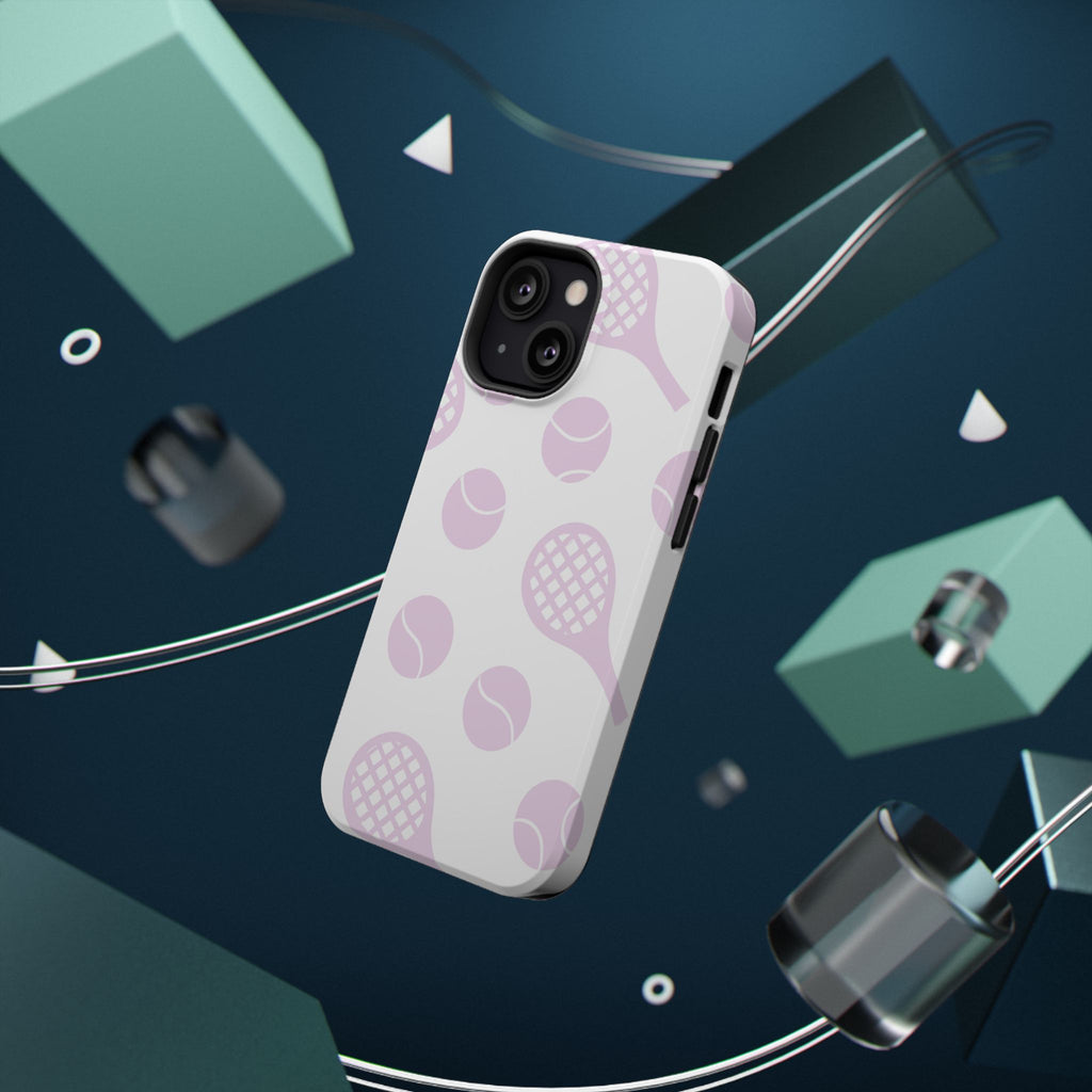 Tennis Impact-Resistant Phone Case — Pink Rackets & Balls