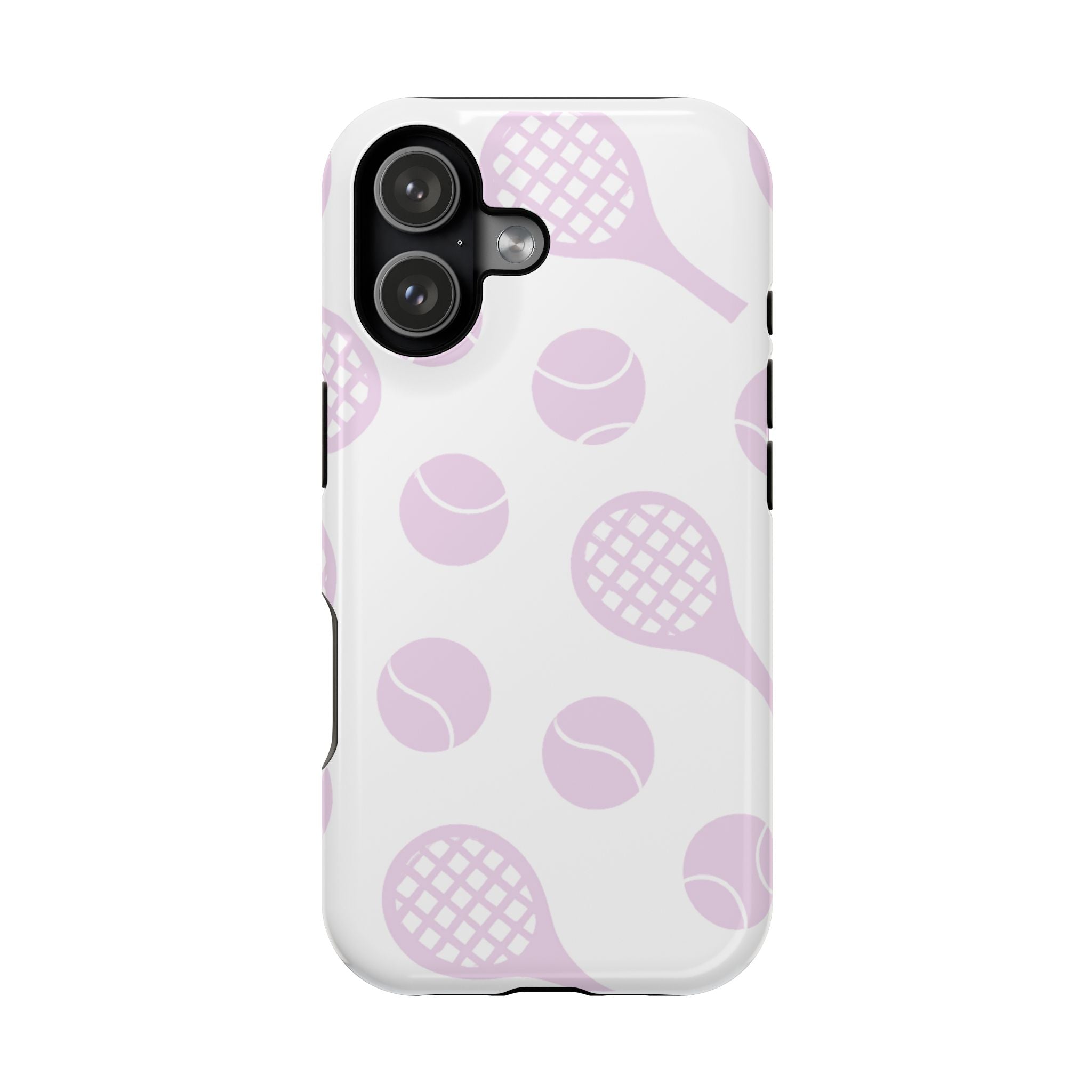 Tennis Impact-Resistant Phone Case — Pink Rackets & Balls