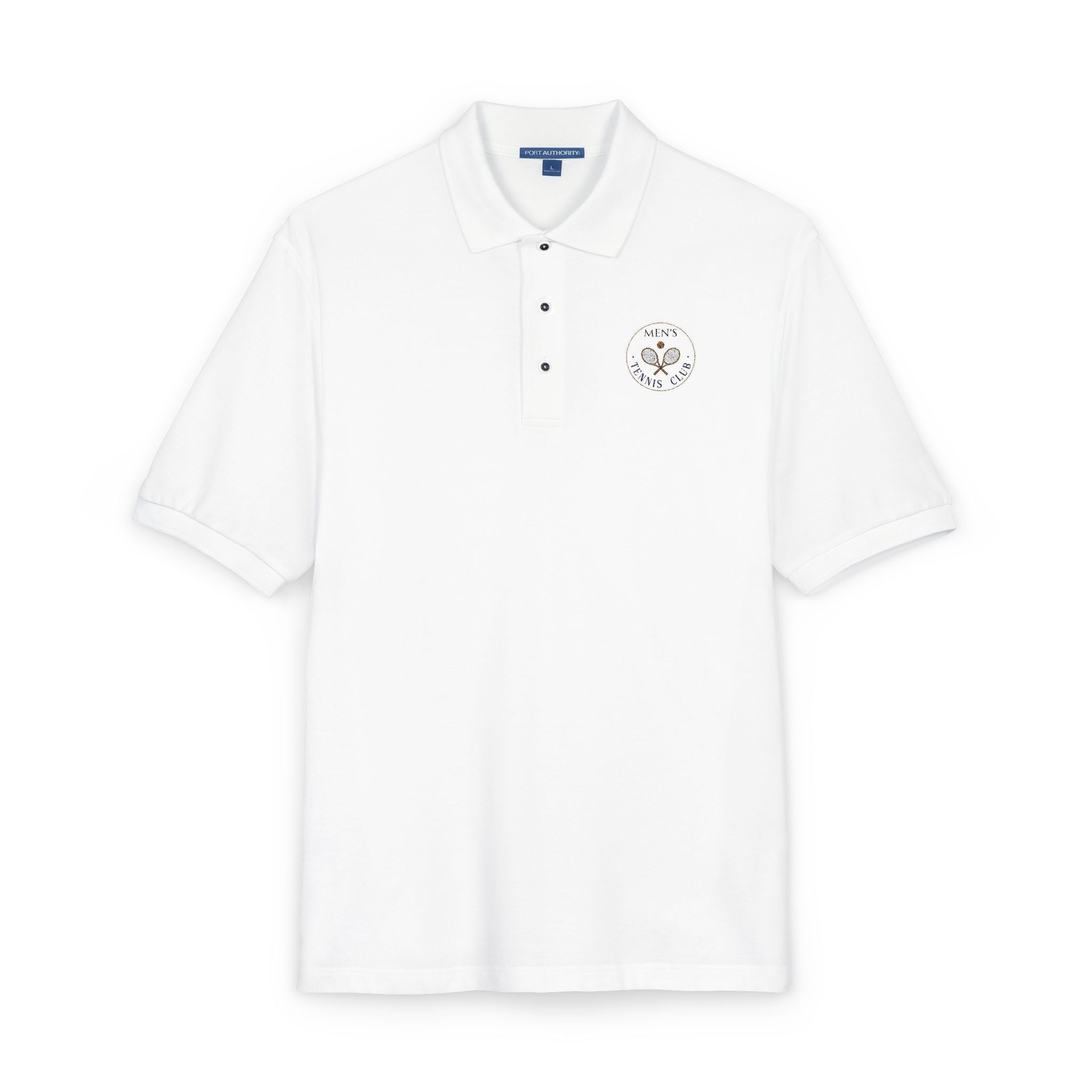 Men's Polo Shirt — 'Men's Tennis Club' Chest Logo (Embroidered)