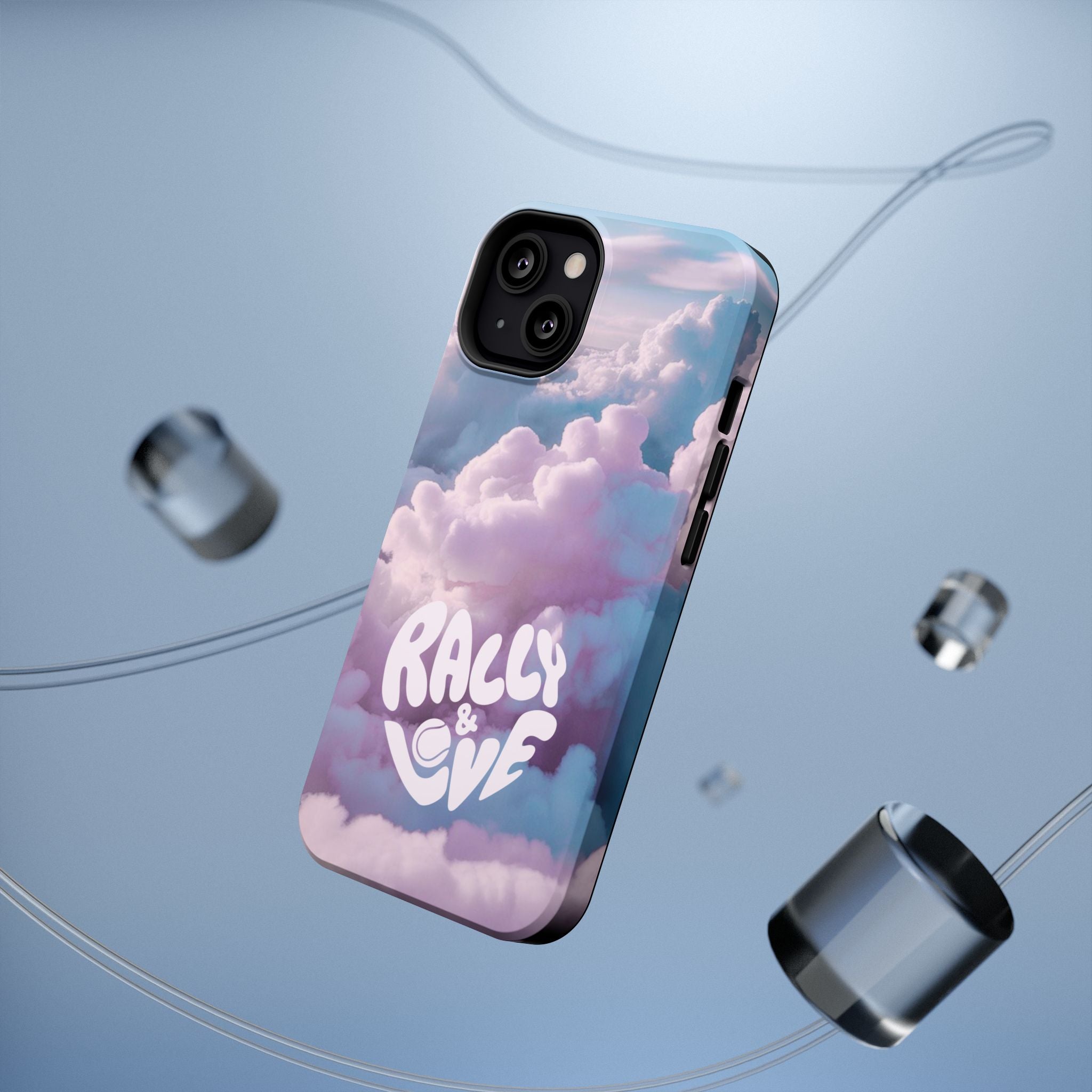 Impact-Resistant Phone Case — "Rally & Love" Clouds/Love in the Air
