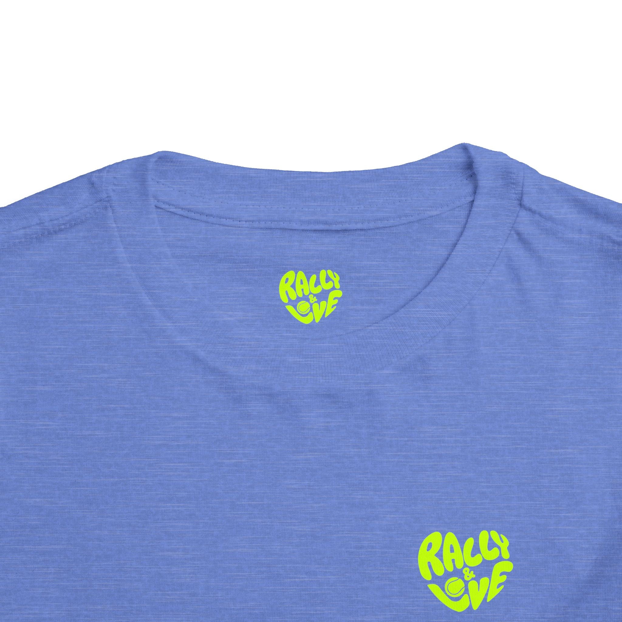 Boy Toddler Junior's Tee — 'Rally & Love' Heart Graphic T-Shirt (neon)