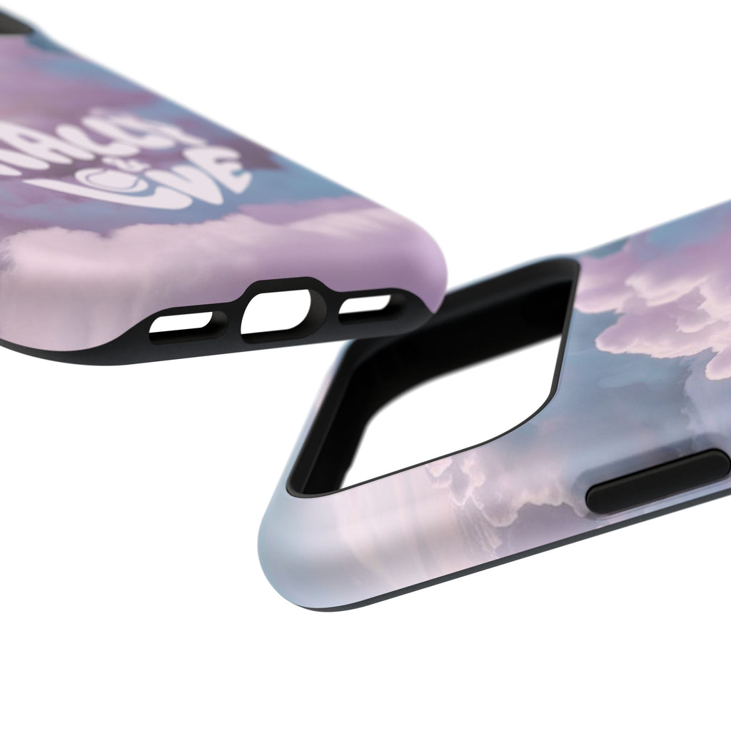 Impact-Resistant Phone Case — "Rally & Love" Clouds/Love in the Air